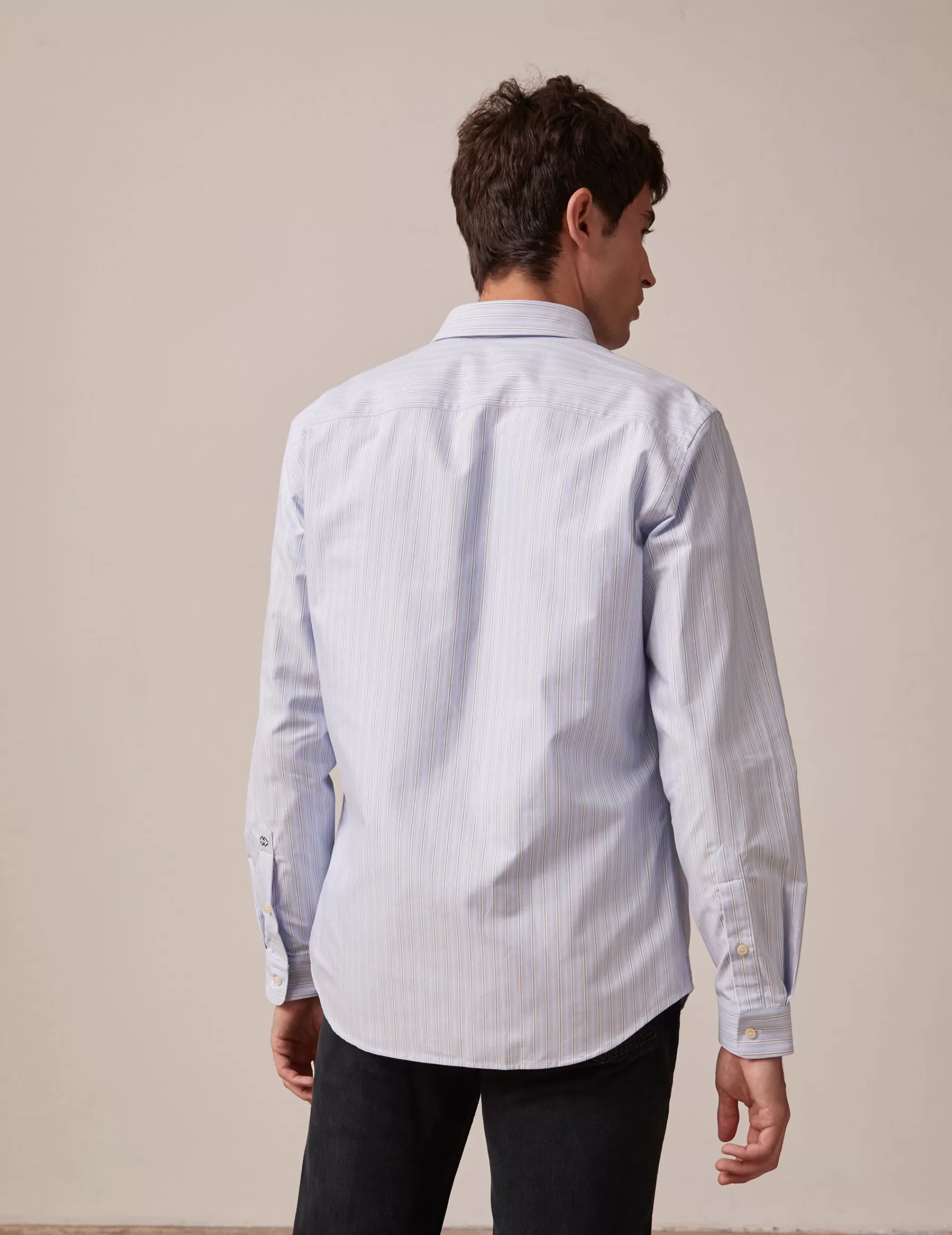 Figaret Paris Colors & Patterns·Stripe Shirts | Colors & Patterns·Blue Shirts | Chemise Gabriel Rayée e Bleu