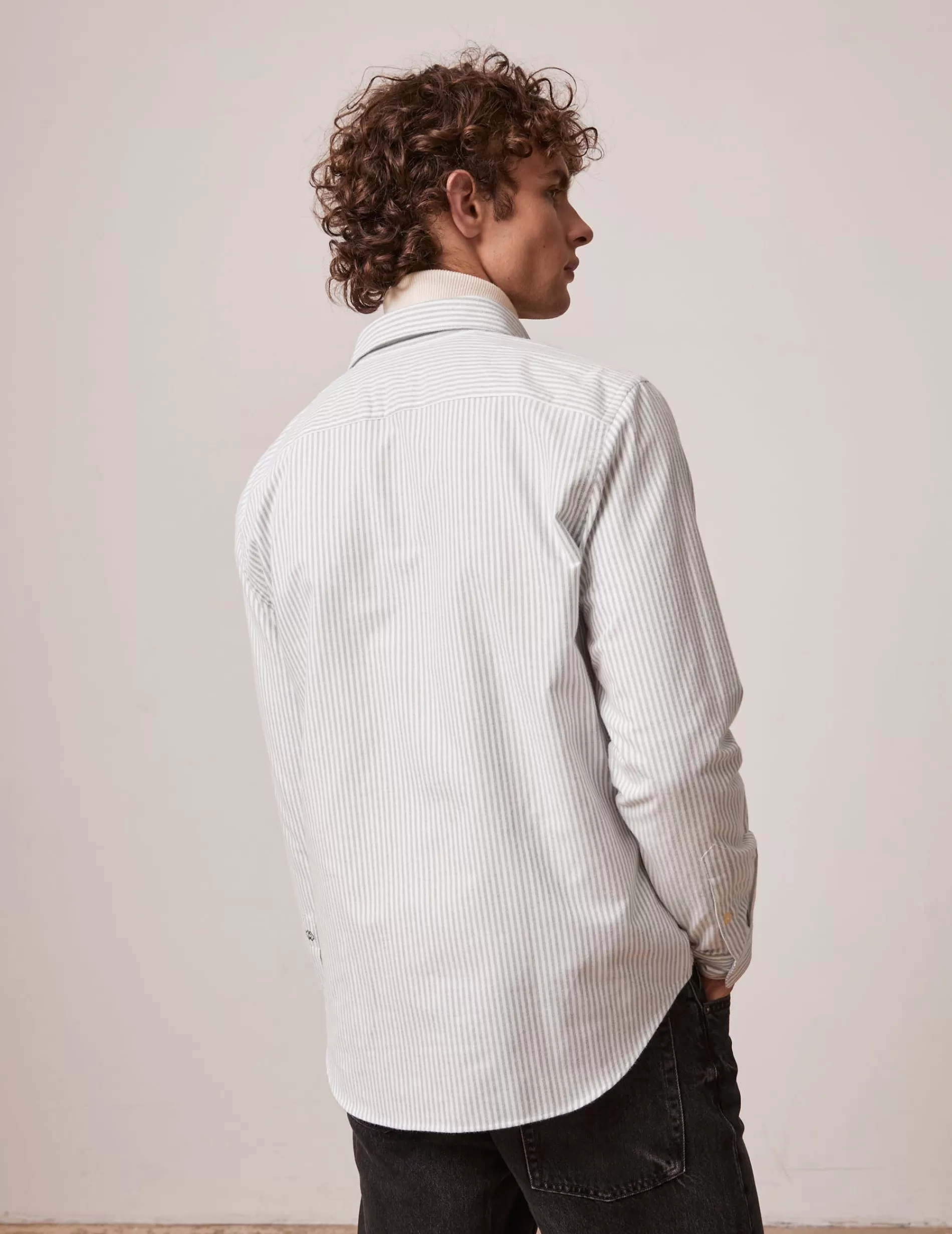 Figaret Paris Colors & Patterns·Stripe Shirts | Styles·Casual Shirts | Chemise Gabriel Rayée Verte