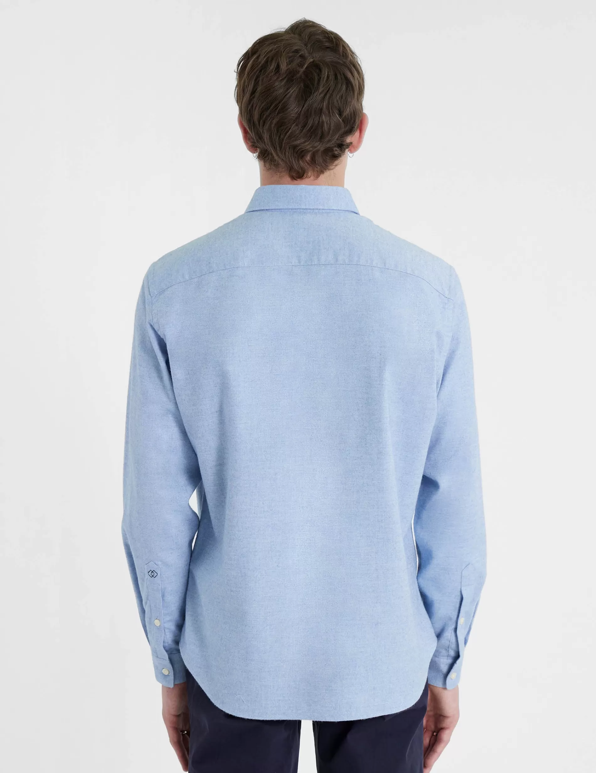 Figaret Paris Colors & Patterns·Blue Shirts | Styles·Casual Shirts | Chemise Gaspard En Coton Cachemire Bleu