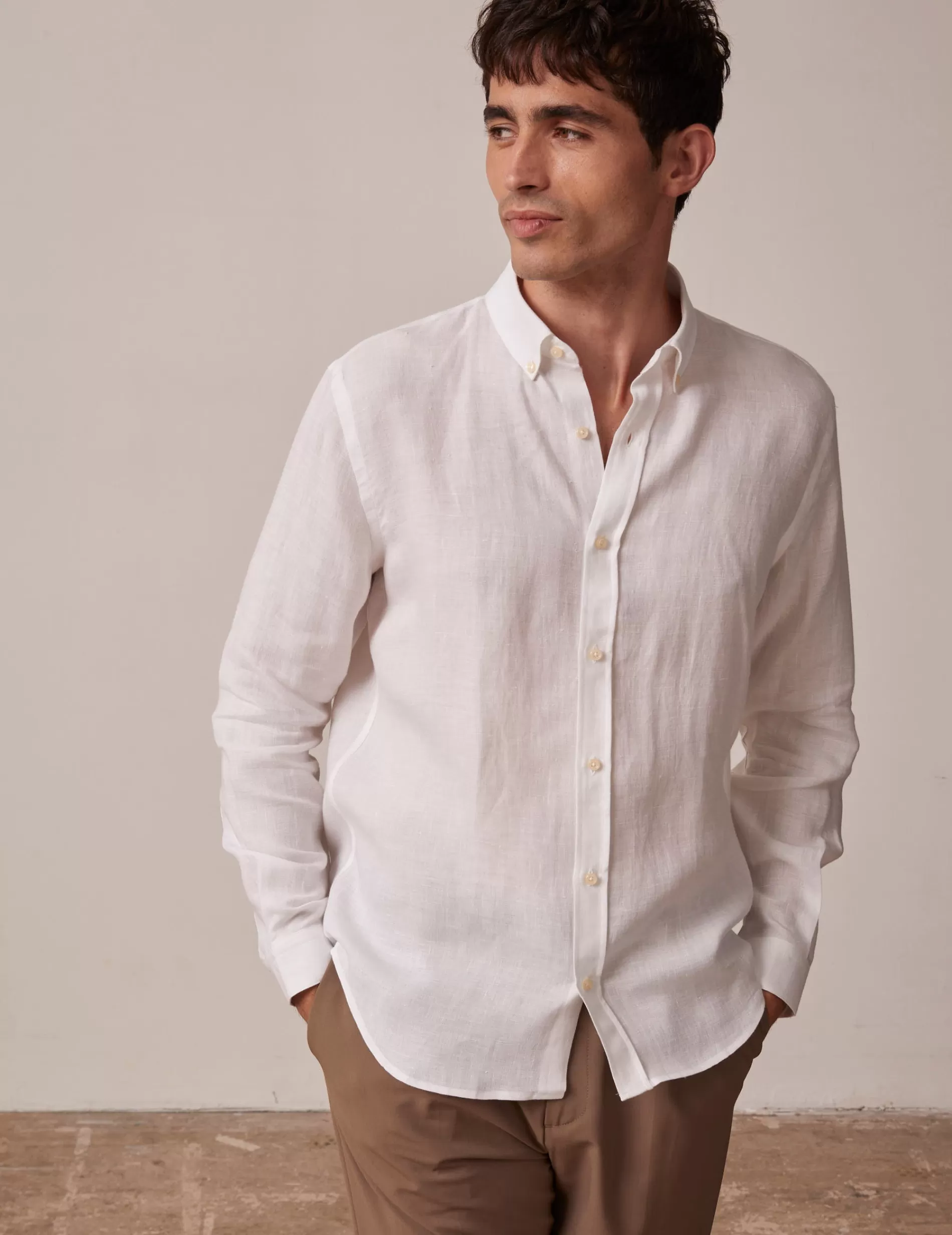 Figaret Paris Styles·Casual Shirts | Chemise Gaspard En Lin Blanc