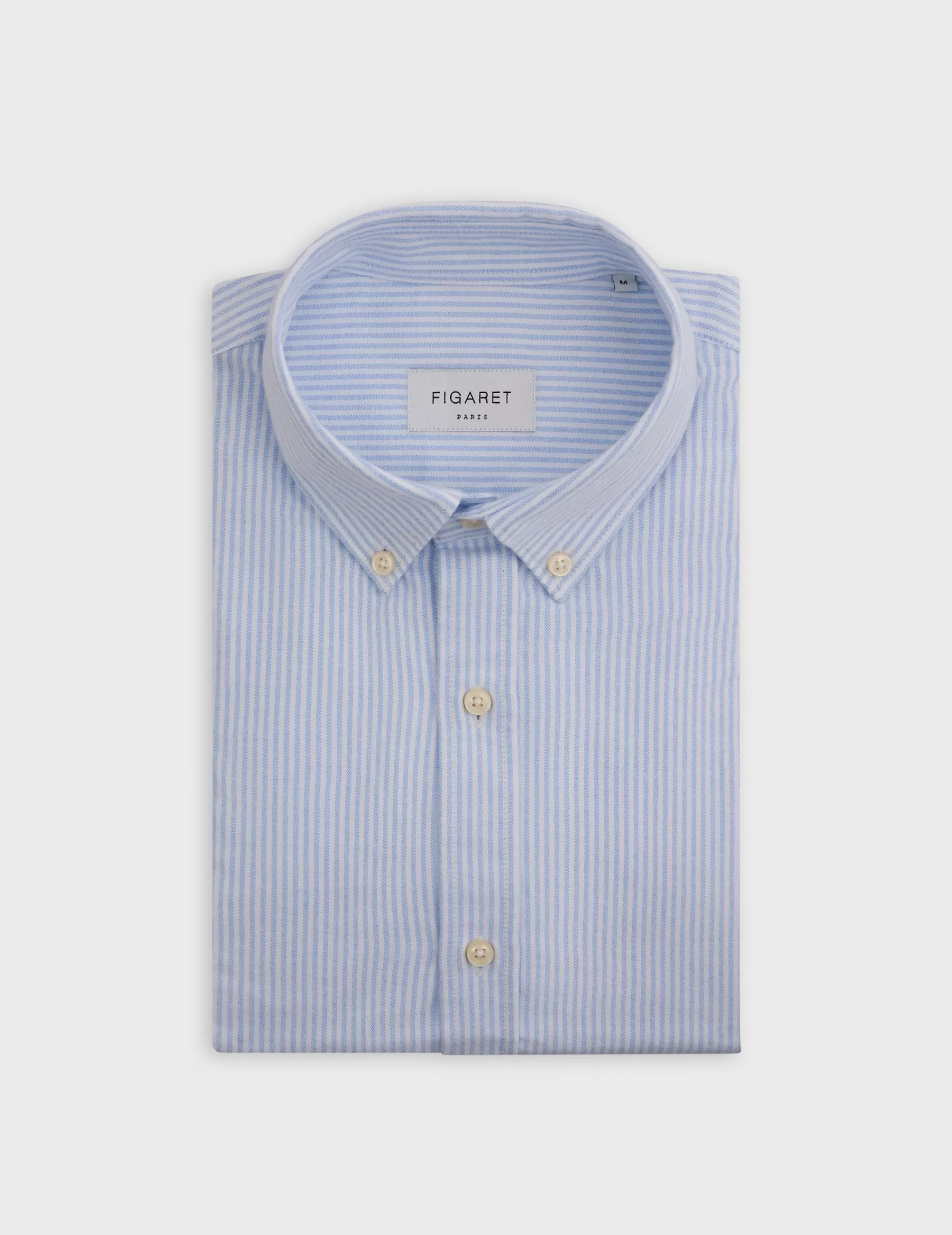 Figaret Paris Colors & Patterns·Stripe Shirts | Colors & Patterns·Blue Shirts | Chemise Gaspard Rayée Bleue