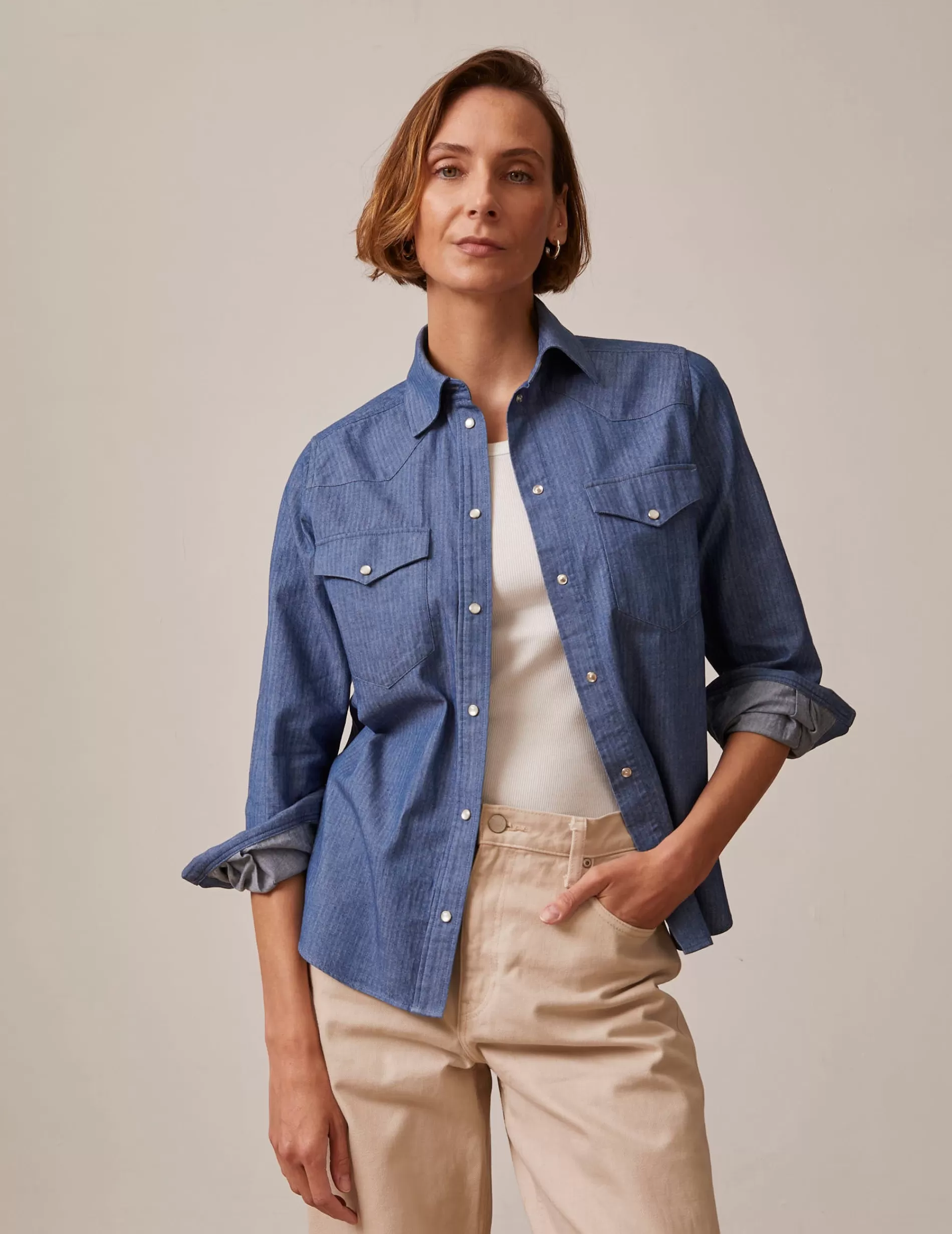Figaret Paris Colors And Patterns·Blue Shirts | Fabrics·Denim Shirts | Chemise Gisèle En Denim Bleu