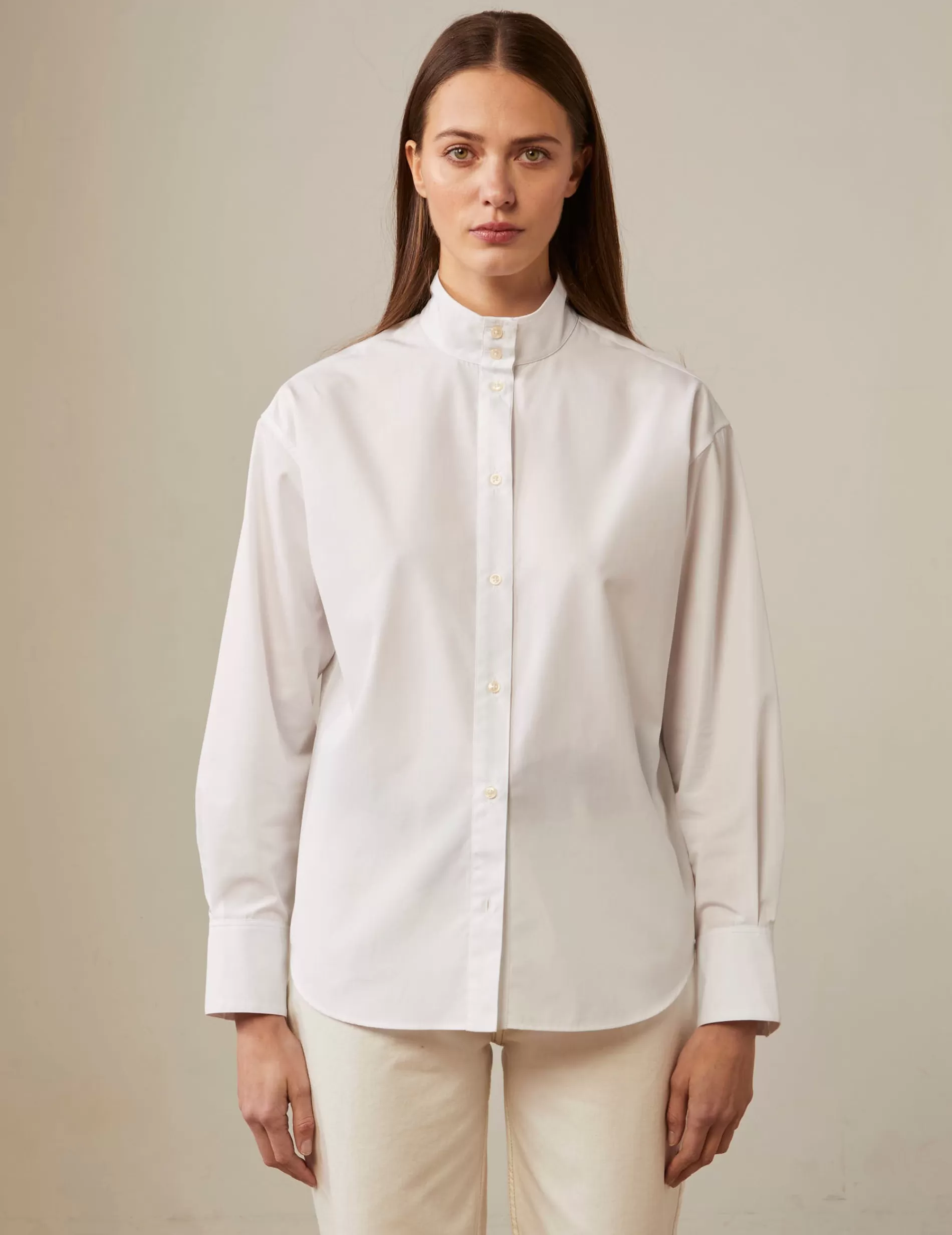 Figaret Paris Colors And Patterns·Plain Shirts | Colors And Patterns·White Shirts | Chemise Hanaée Blanche
