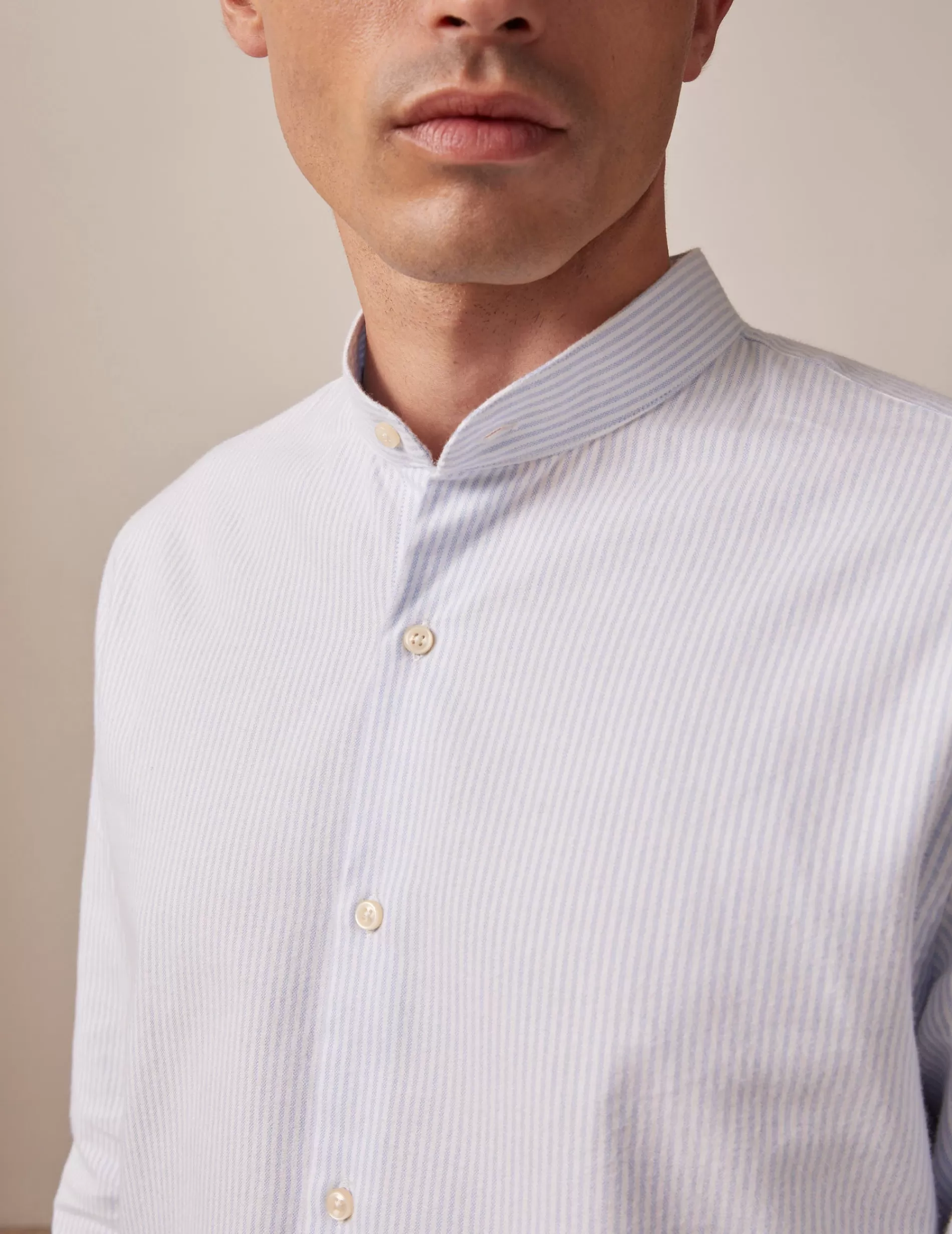 Figaret Paris Colors & Patterns·Stripe Shirts | Colors & Patterns·Blue Shirts | Chemise Herwin Rayée Bleue