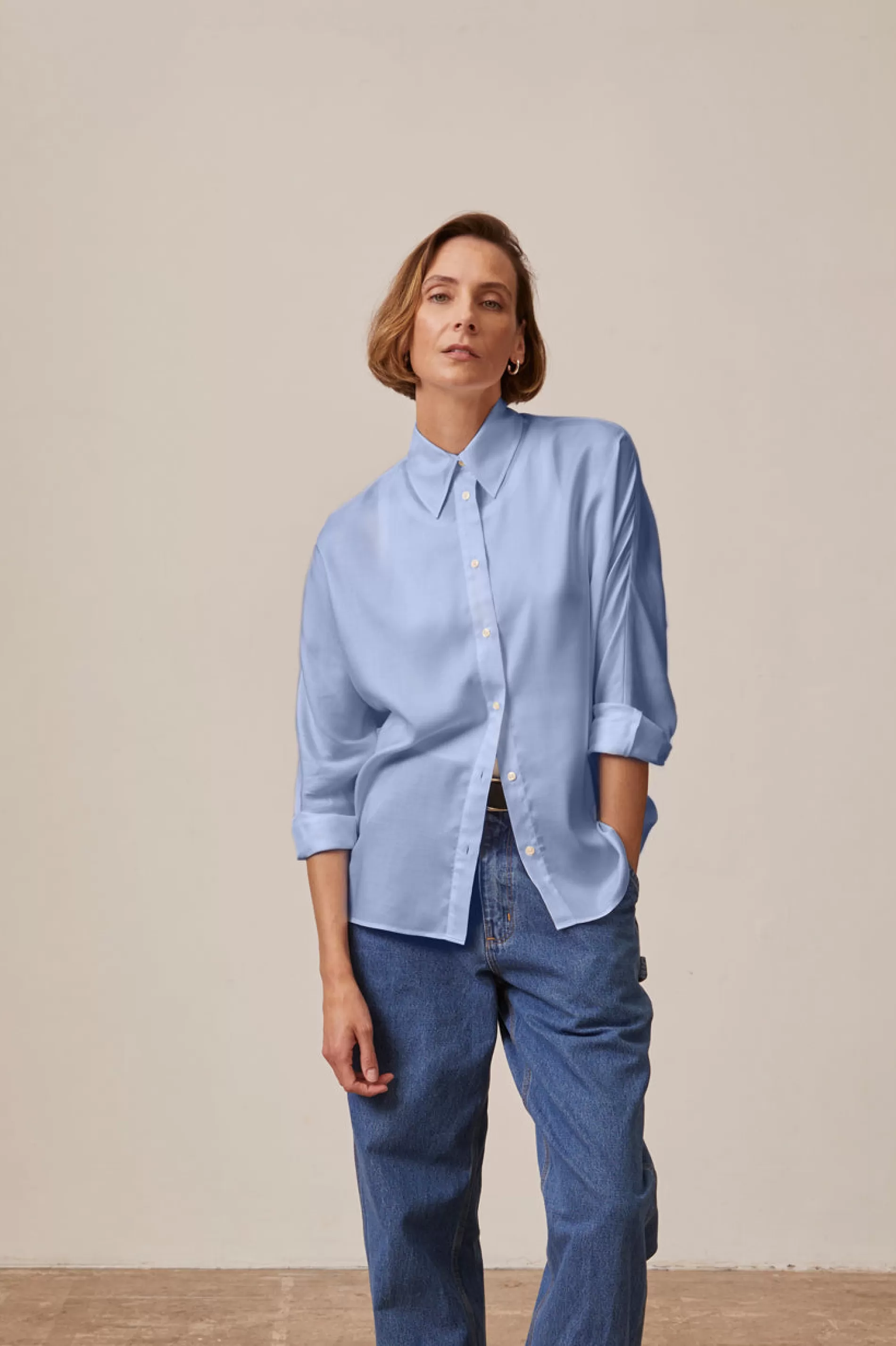 Figaret Paris Colors And Patterns·Plain Shirts | Colors And Patterns·Blue Shirts | Chemise Ilaria e Bleu