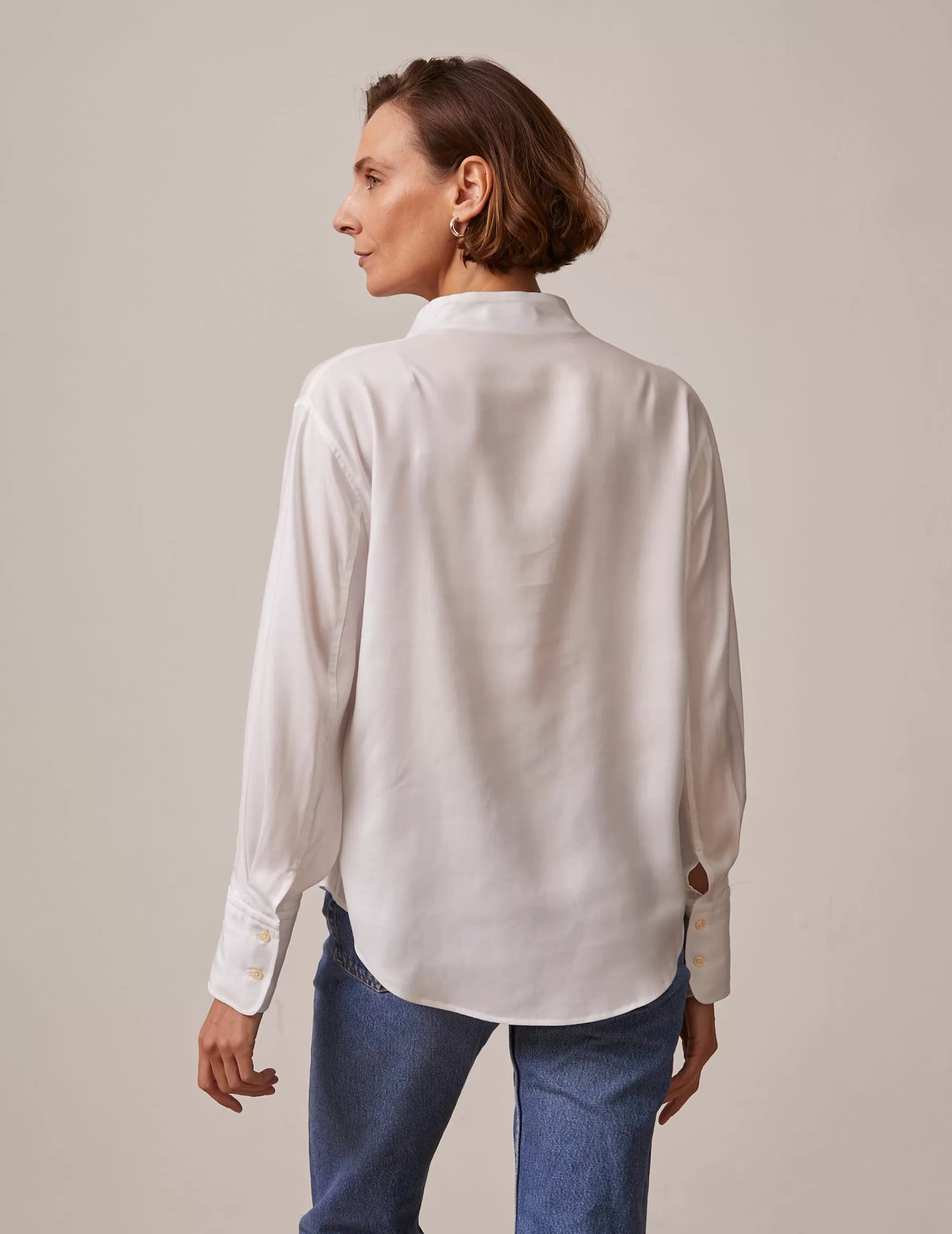 Figaret Paris Colors And Patterns·Plain Shirts | Colors And Patterns·White Shirts | Chemise Ilena Gorge Cachée he Blanc