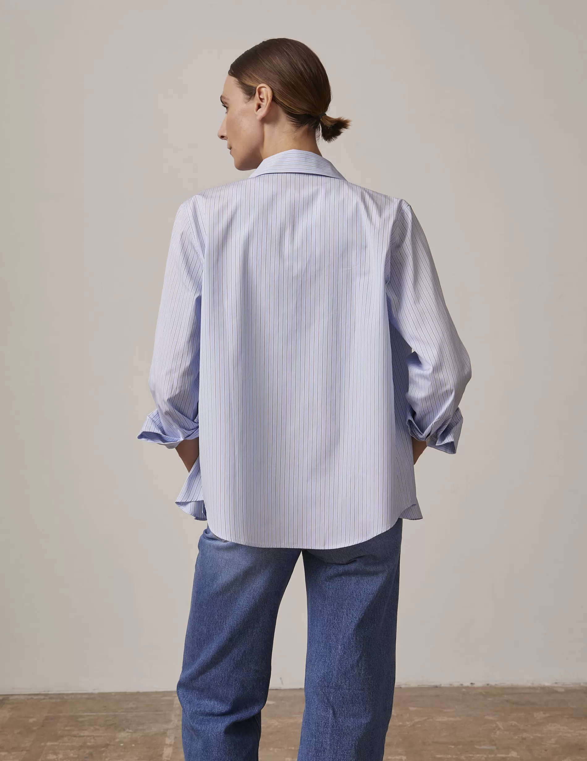 Figaret Paris Colors And Patterns·Stripe Shirts | Colors And Patterns·Blue Shirts | Chemise Innah Rayée e Bleu