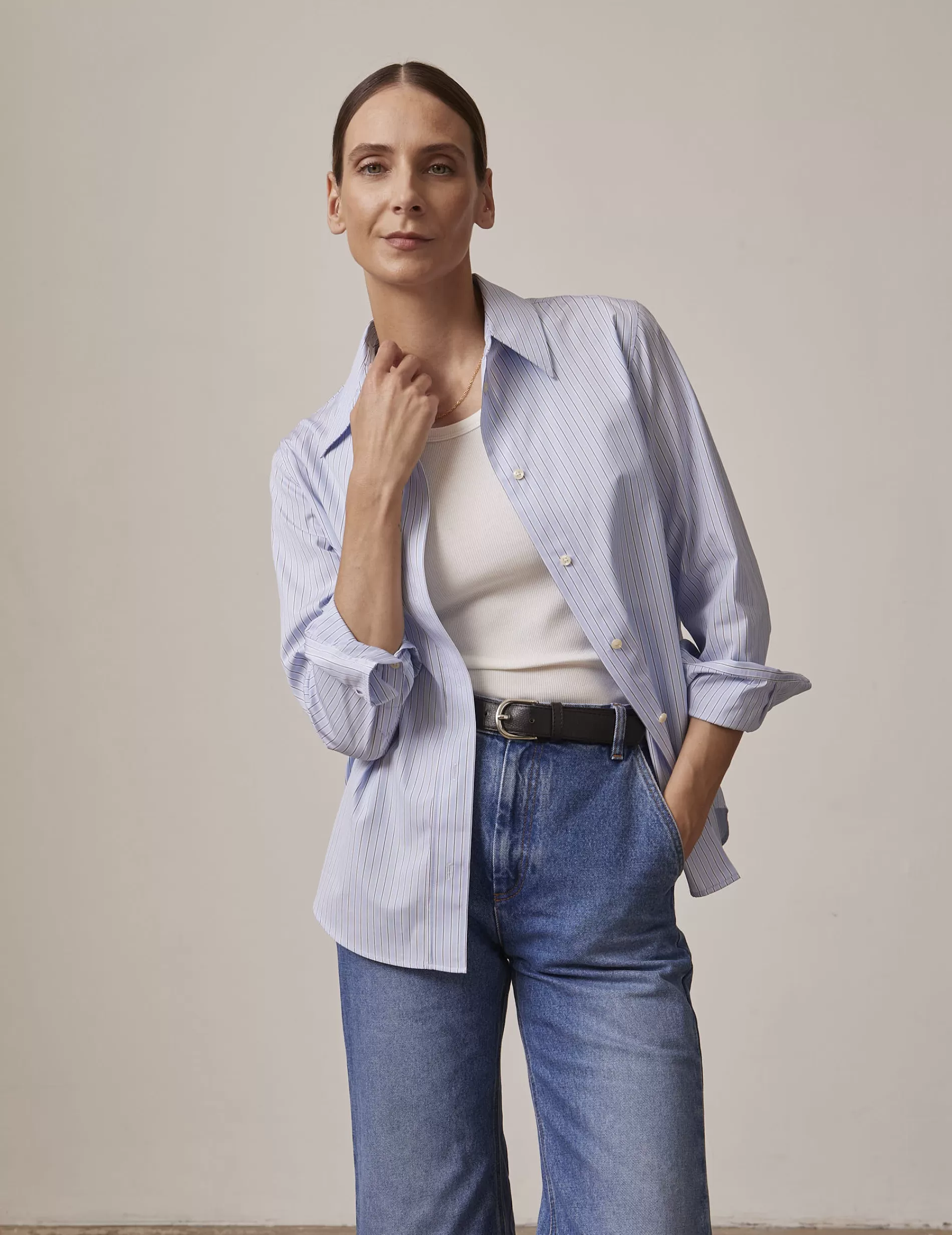 Figaret Paris Colors And Patterns·Stripe Shirts | Colors And Patterns·Blue Shirts | Chemise Innah Rayée e Bleu