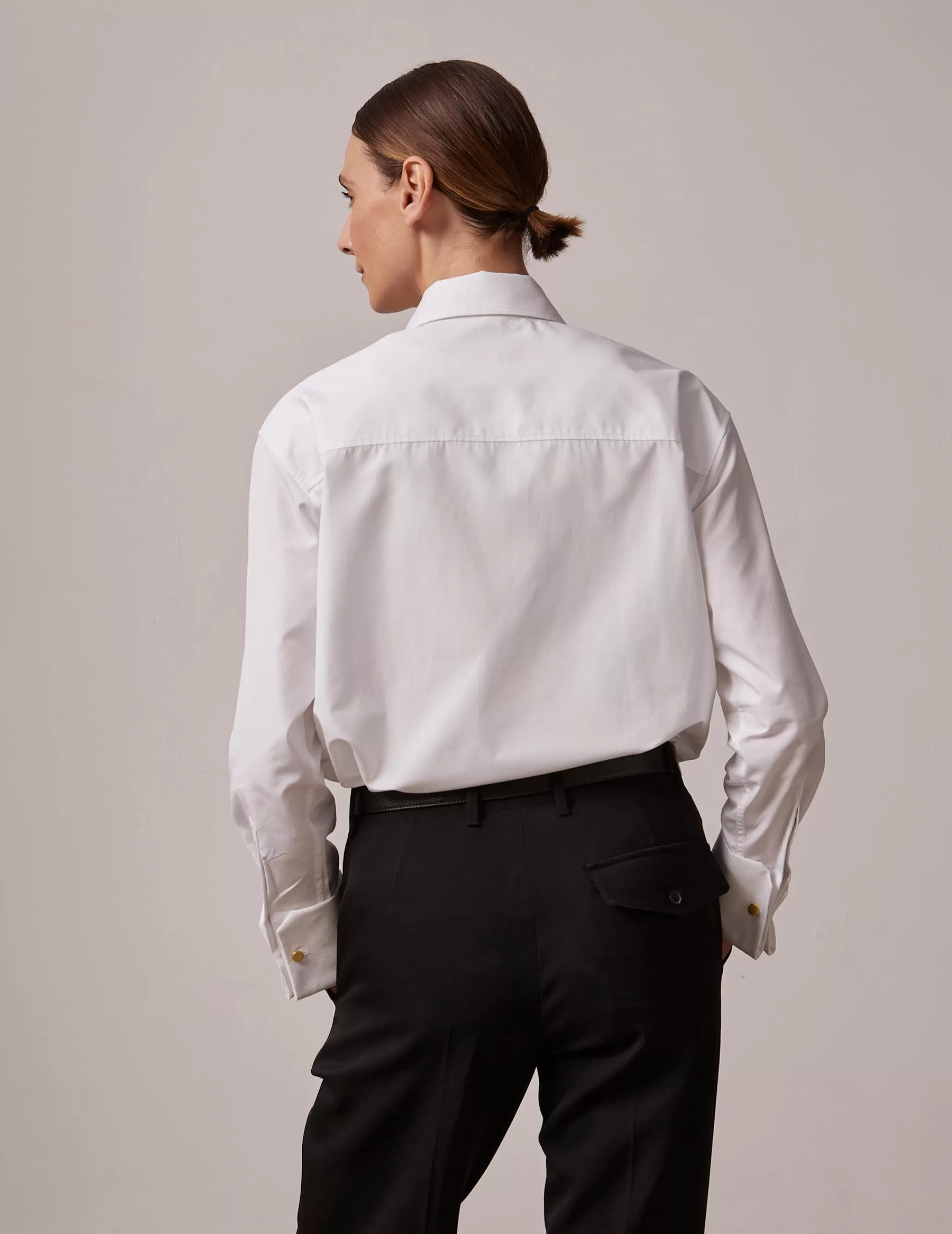 Figaret Paris Colors And Patterns·Plain Shirts | Colors And Patterns·White Shirts | Chemise Iris Gorge Cachée Blanche