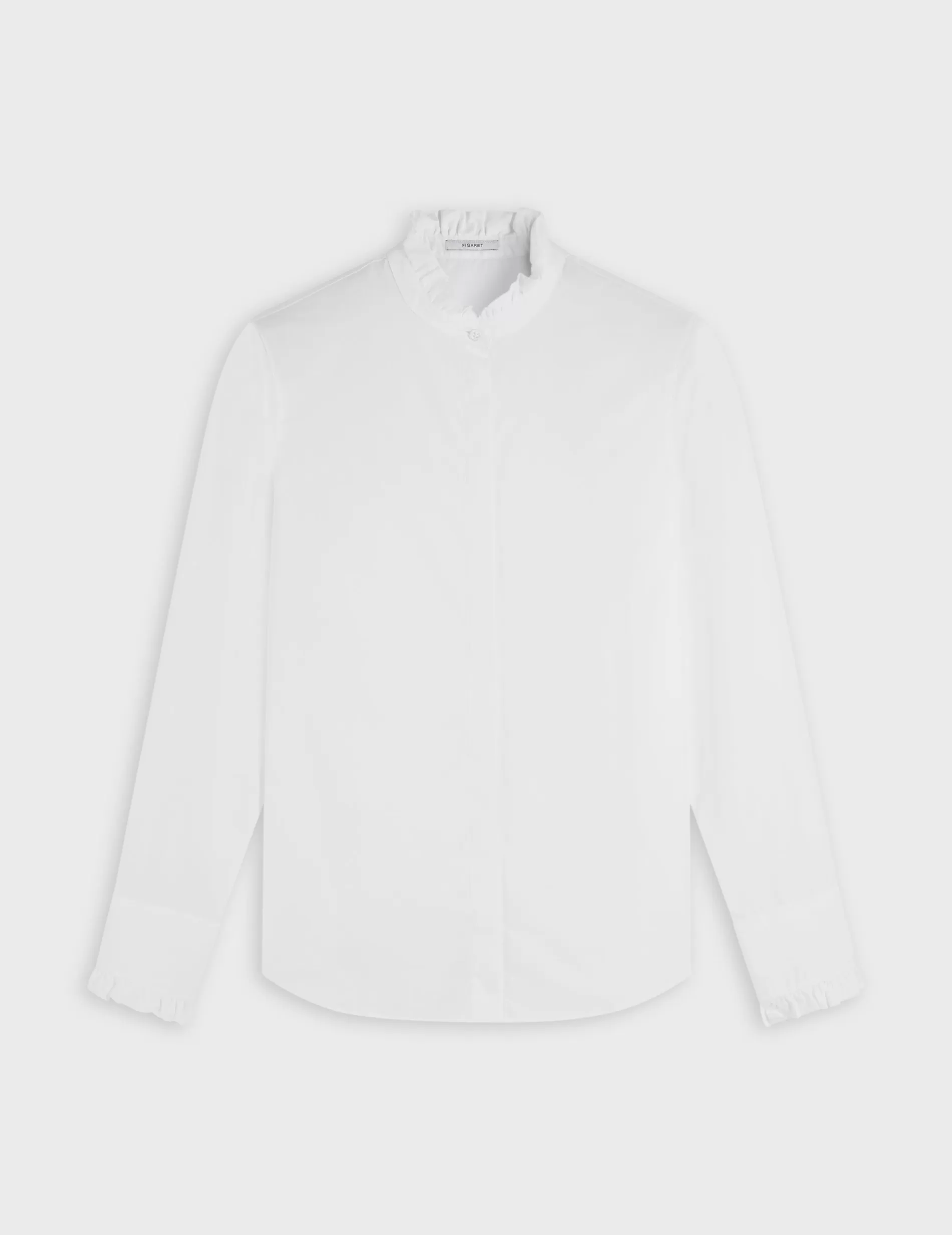 Figaret Paris Colors And Patterns·Plain Shirts | Colors And Patterns·White Shirts | Chemise Louison Gorge Cachée he Blanc