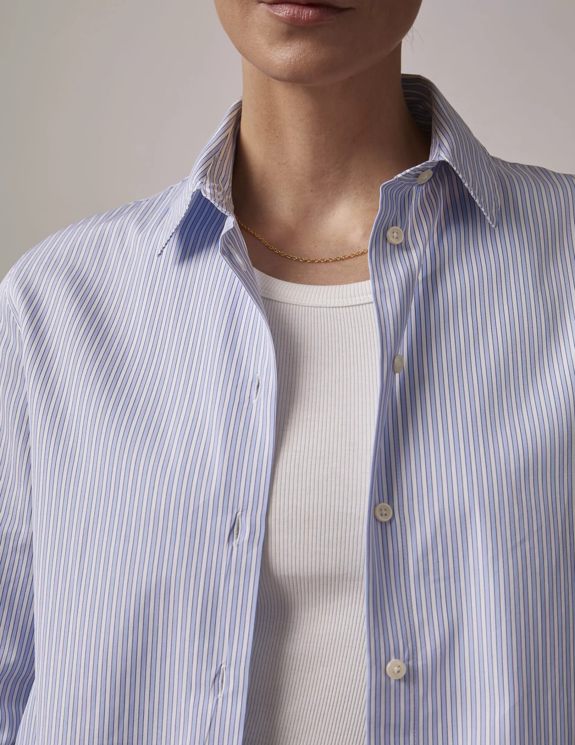 Figaret Paris Colors And Patterns·Stripe Shirts | Colors And Patterns·Blue Shirts | Chemise Marion Rayée Bleu clair