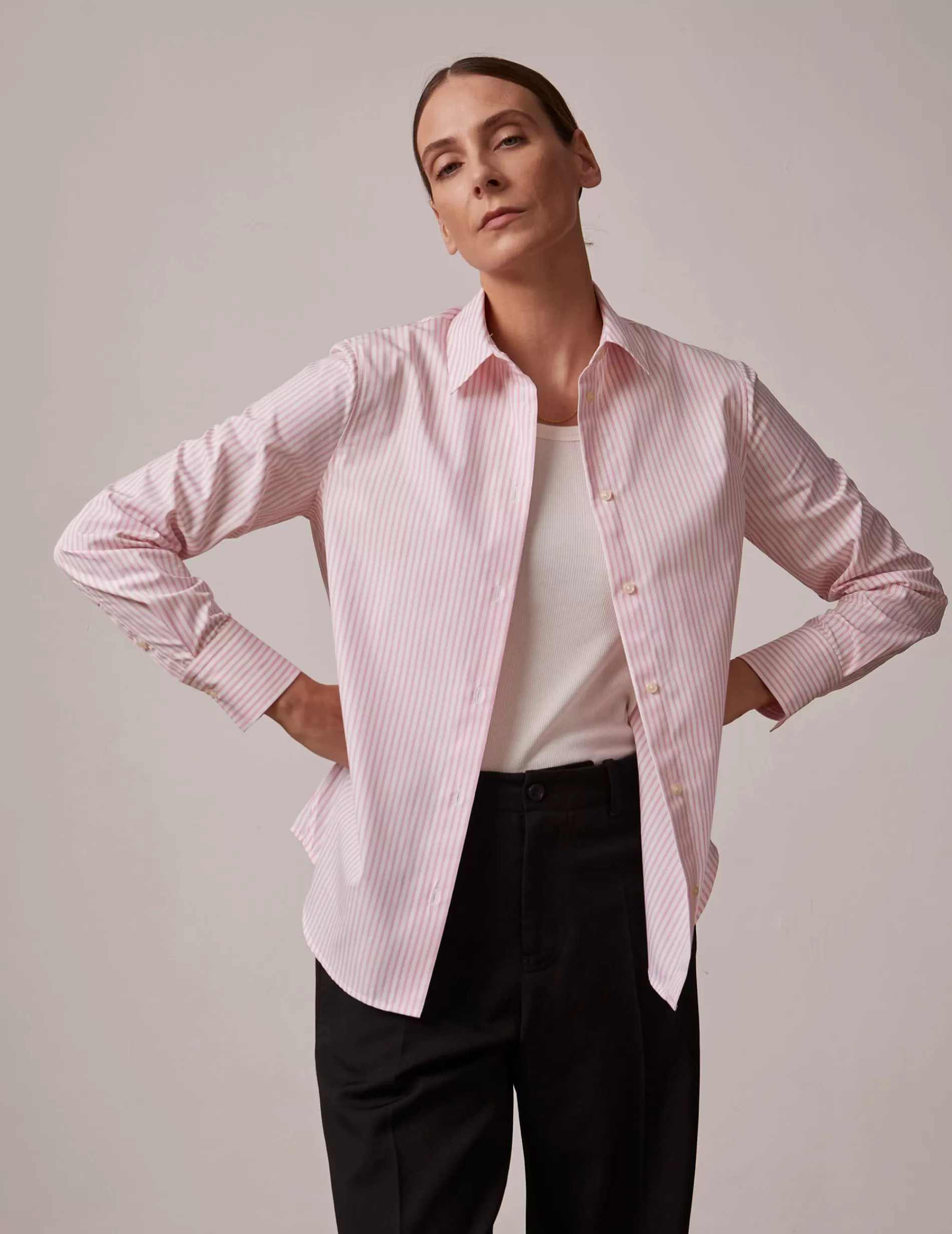 Figaret Paris Colors And Patterns·Stripe Shirts | Colors And Patterns·Pink Shirts | Chemise Marion Rayée Rose