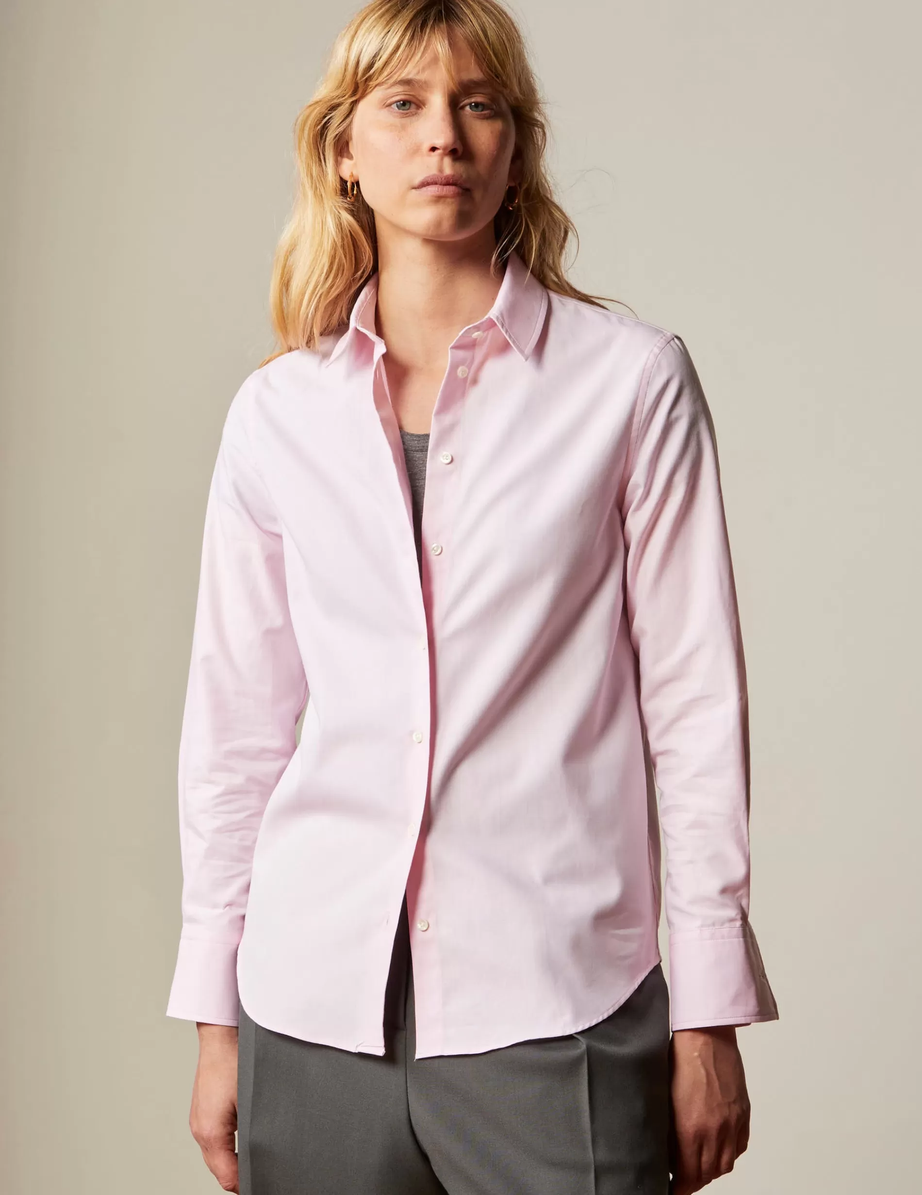 Figaret Paris Colors And Patterns·Plain Shirts | Fabrics·Cotton Shirts | Chemise Marion Rose