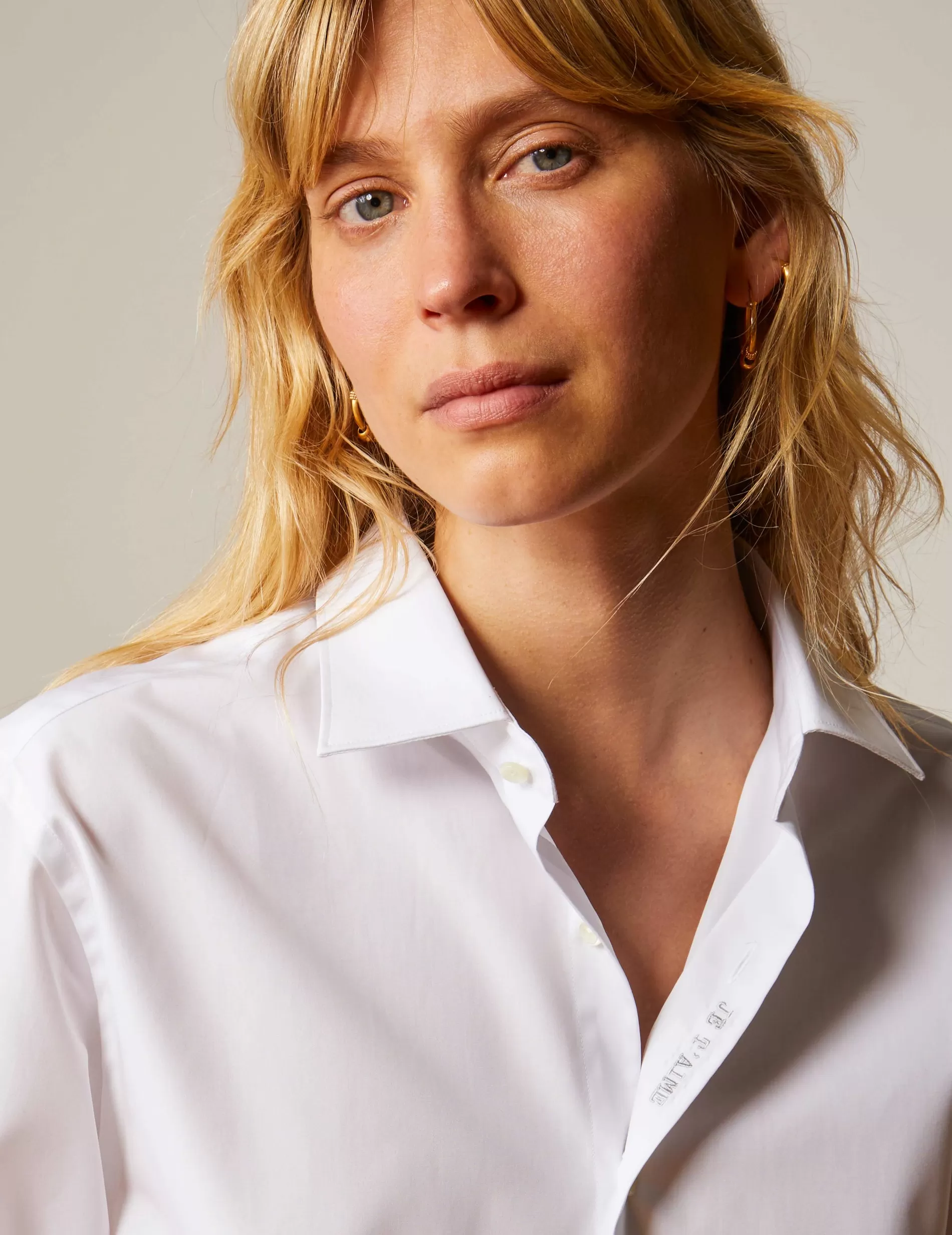 Figaret Paris Colors And Patterns·Plain Shirts | Colors And Patterns·White Shirts | Chemise Mixte "Je T'aime" Blanche