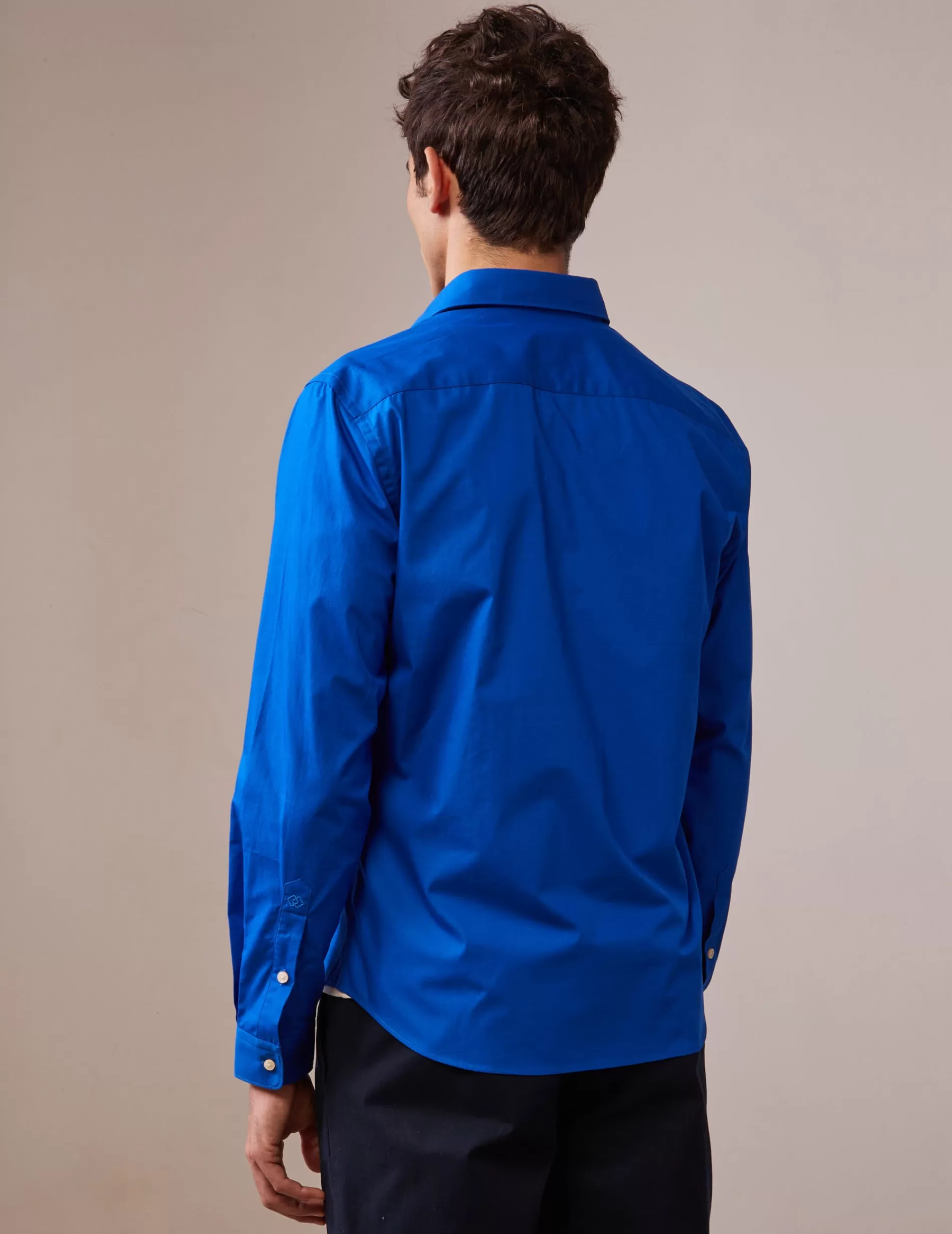 Figaret Paris Colors And Patterns·Plain Shirts | Colors And Patterns·Blue Shirts | Chemise Mixte "Je T'aime" Bleue