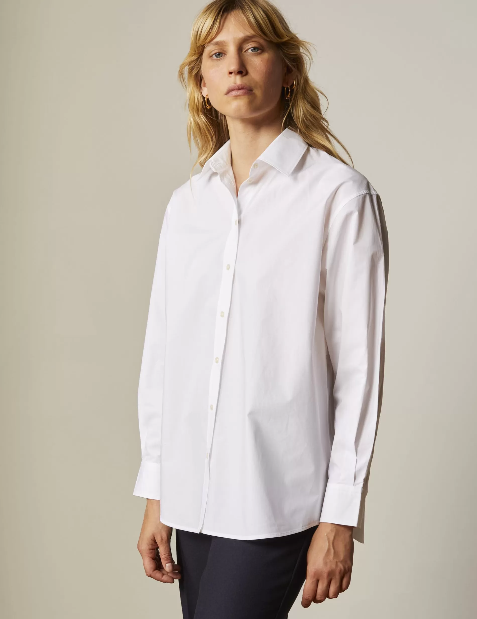 Figaret Paris Colors And Patterns·Plain Shirts | Colors And Patterns·White Shirts | Chemise Oversize Delina he Blanc