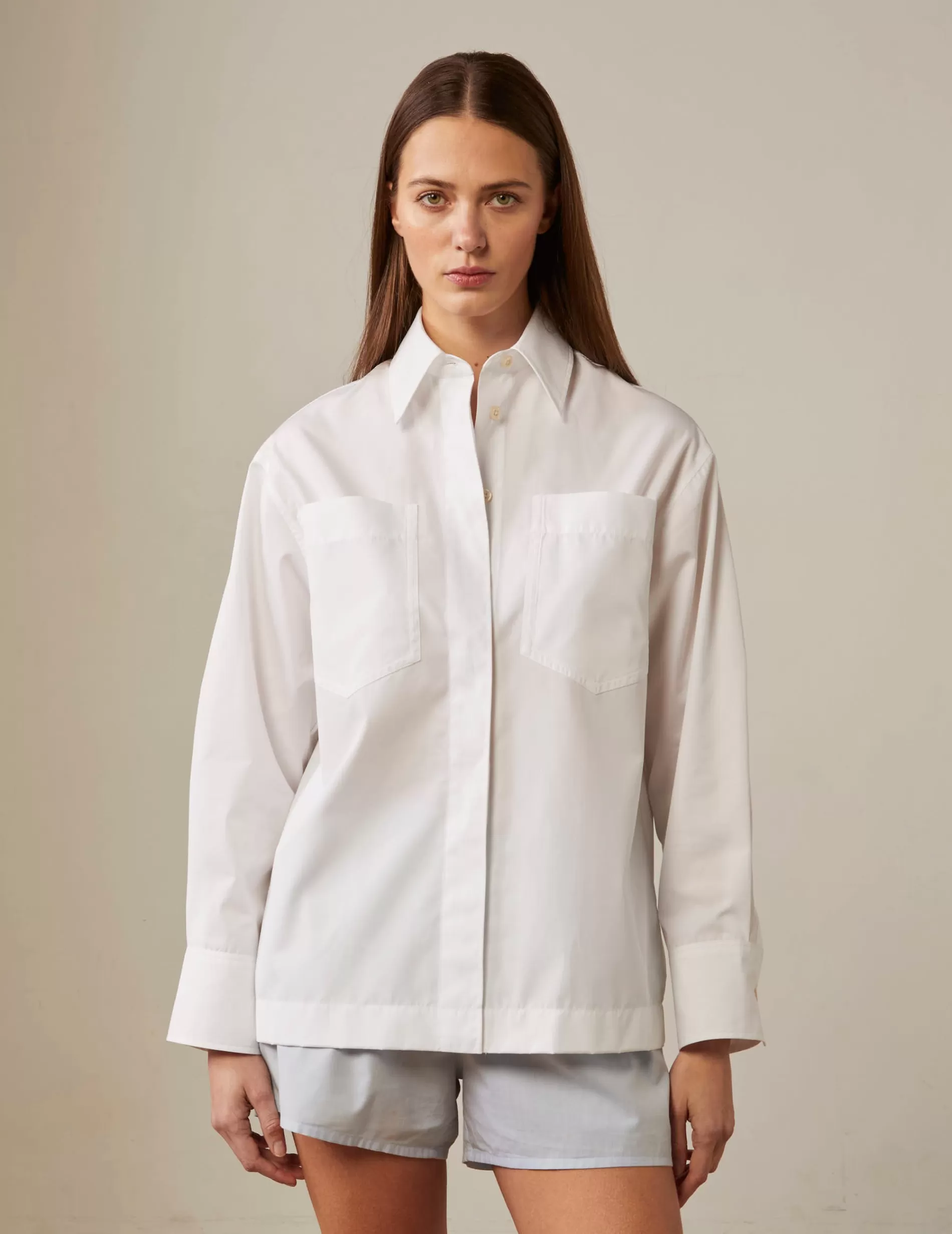 Figaret Paris Colors And Patterns·Plain Shirts | Colors And Patterns·White Shirts | Chemise Oversize Faith Blanche