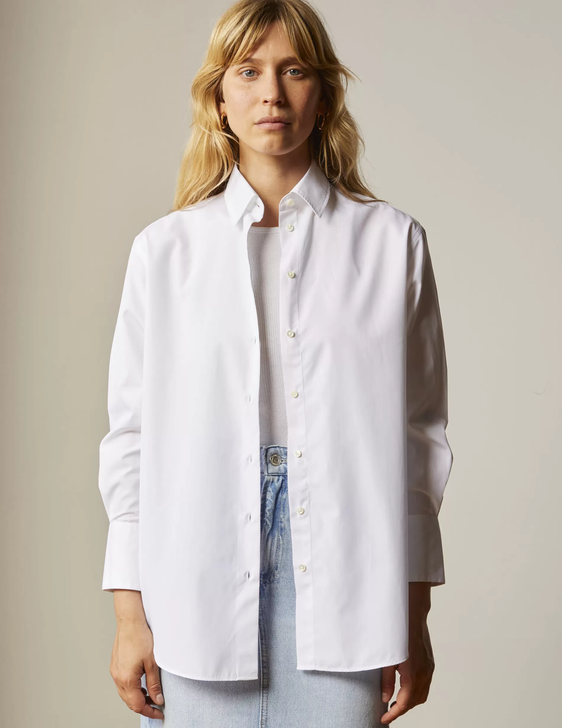 Figaret Paris Colors And Patterns·Plain Shirts | Colors And Patterns·White Shirts | Chemise Oversize Mathilde he Blanc