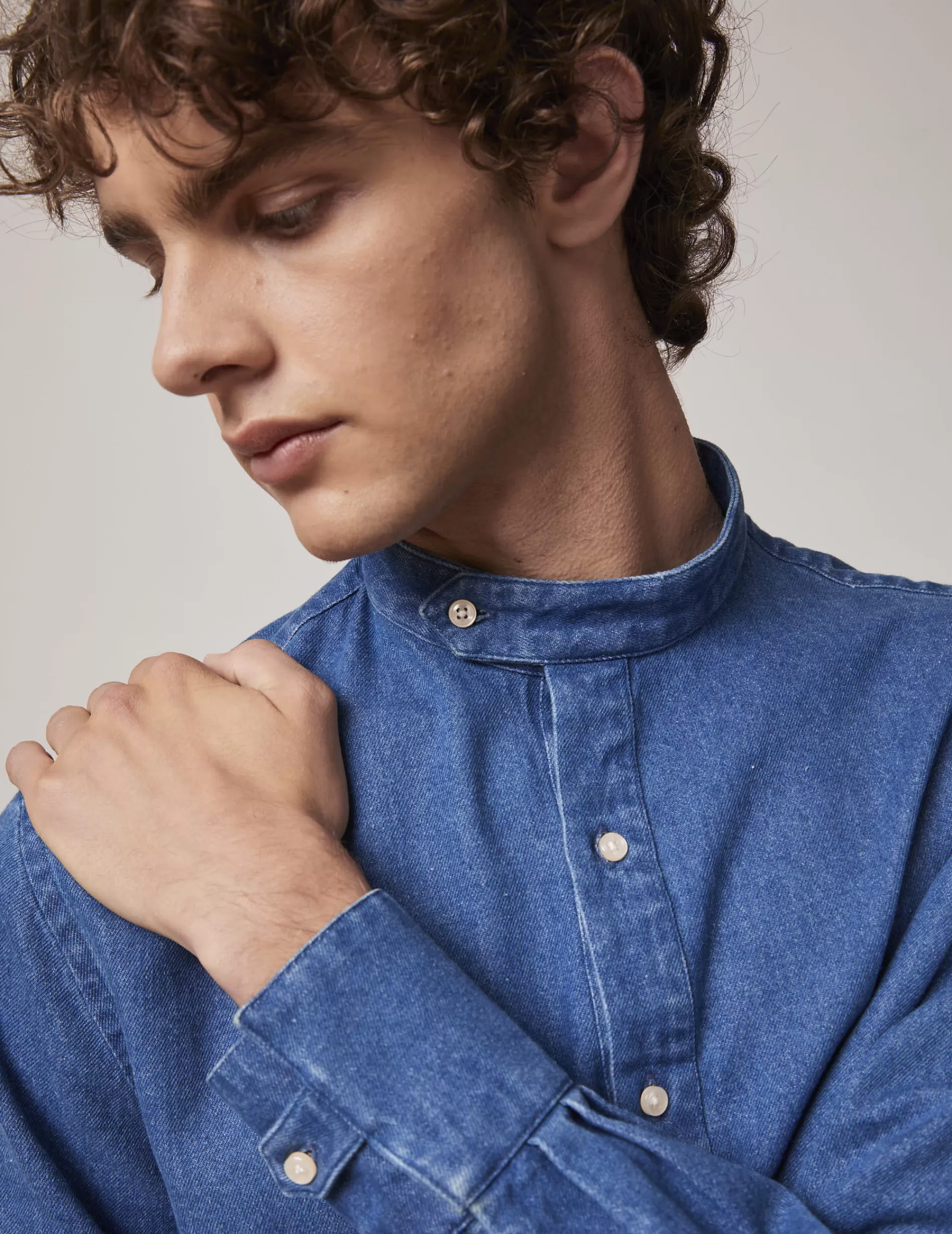 Figaret Paris Colors And Patterns·Plain Shirts | Fabrics·Denim Shirts | Chemise Palais Royal En Denim