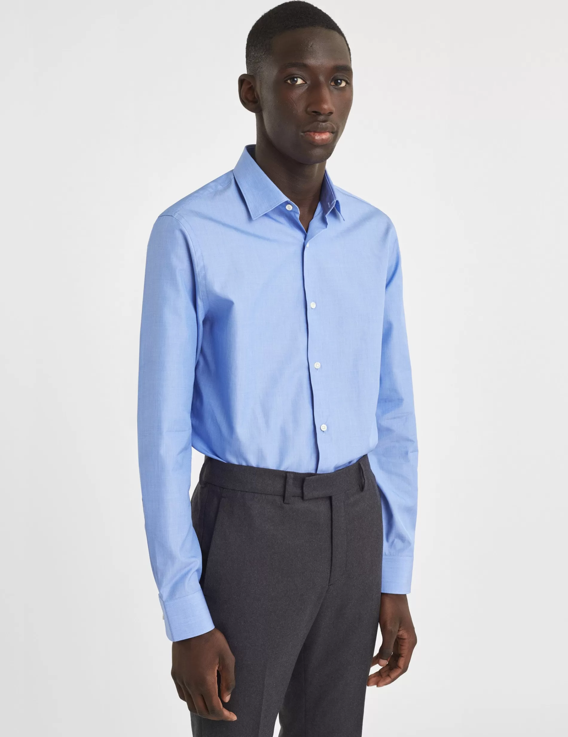 Figaret Paris Colors & Patterns·Blue Shirts | Styles·Formal Shirts | Chemise Semi-ajustée Bleue
