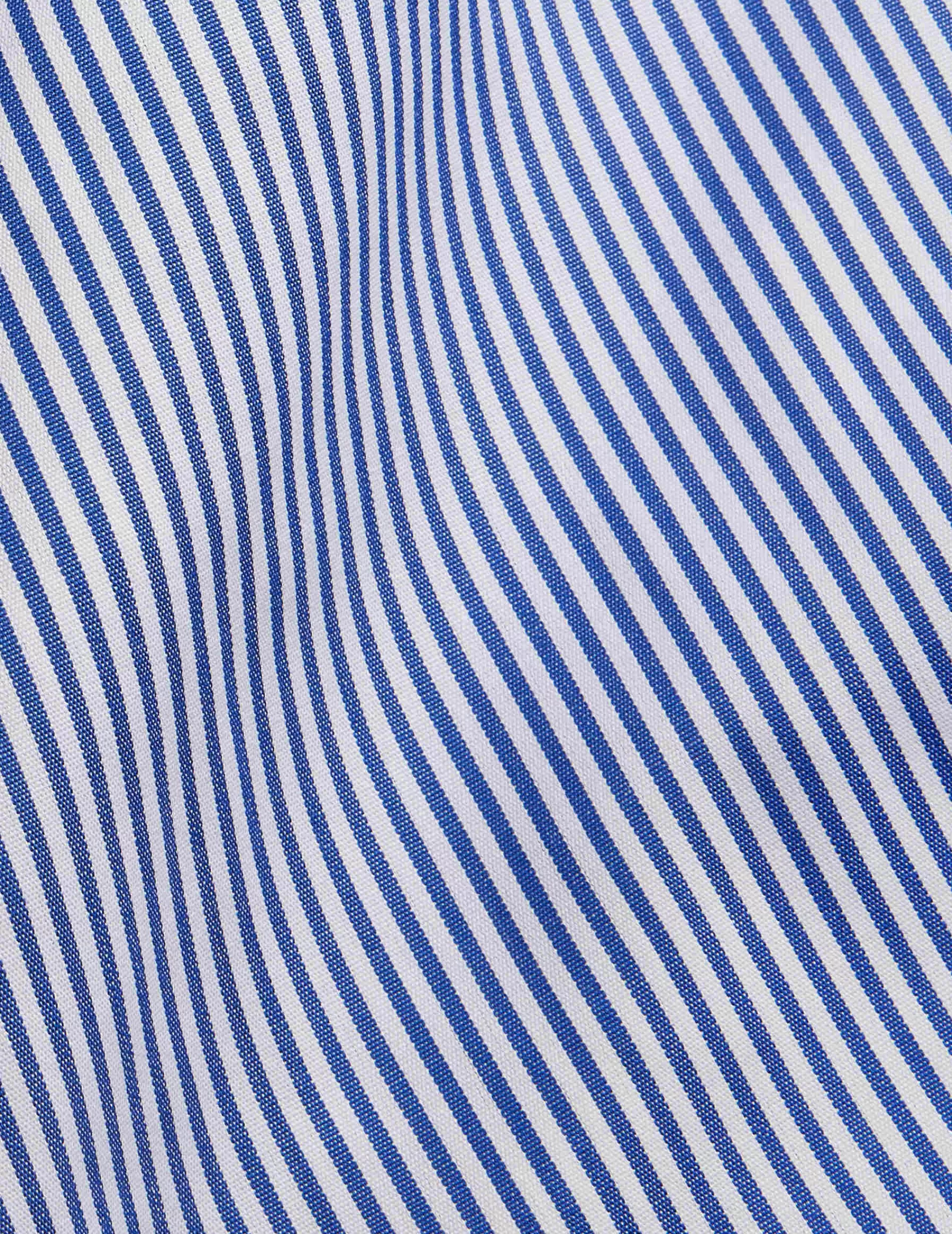 Figaret Paris Colors & Patterns·Stripe Shirts | Colors & Patterns·Blue Shirts | Chemise Semi-ajustée Rayée Bleue
