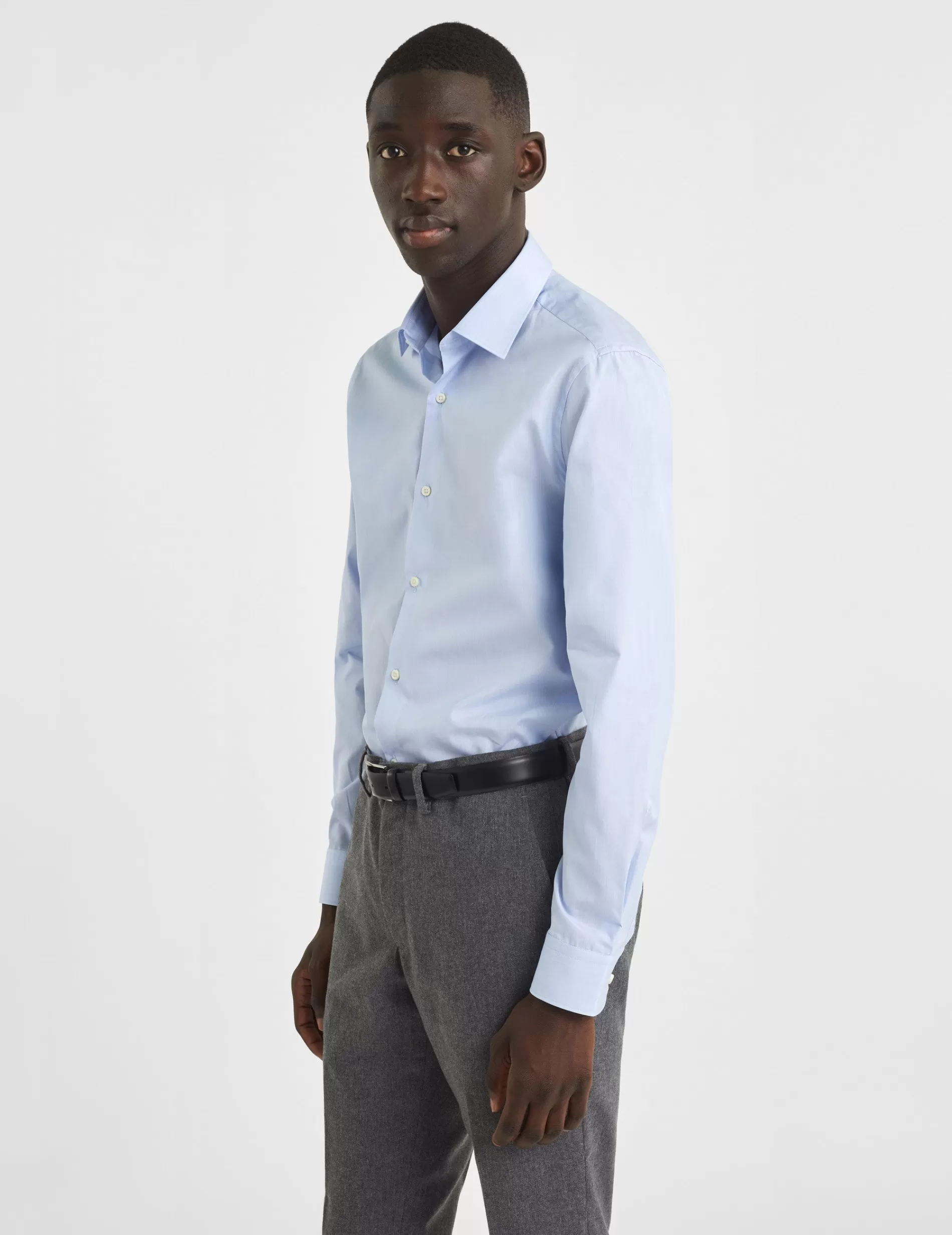 Figaret Paris Colors & Patterns·Stripe Shirts | Colors & Patterns·Blue Shirts | Chemise Semi-ajustée Rayée e Bleu