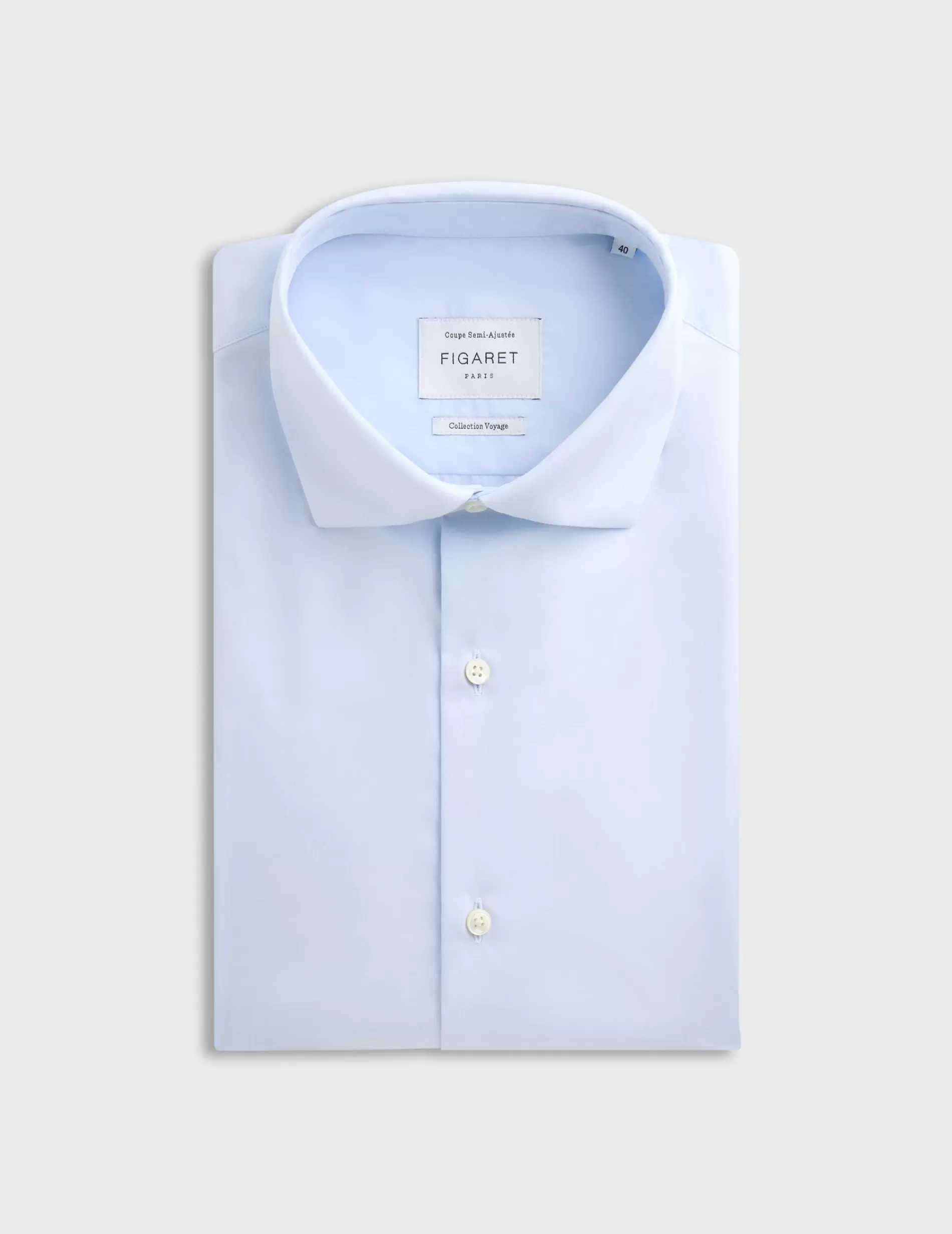 Figaret Paris Colors & Patterns·Blue Shirts | Styles·Formal Shirts | Chemise Semi-ajustée Voyage Bleue