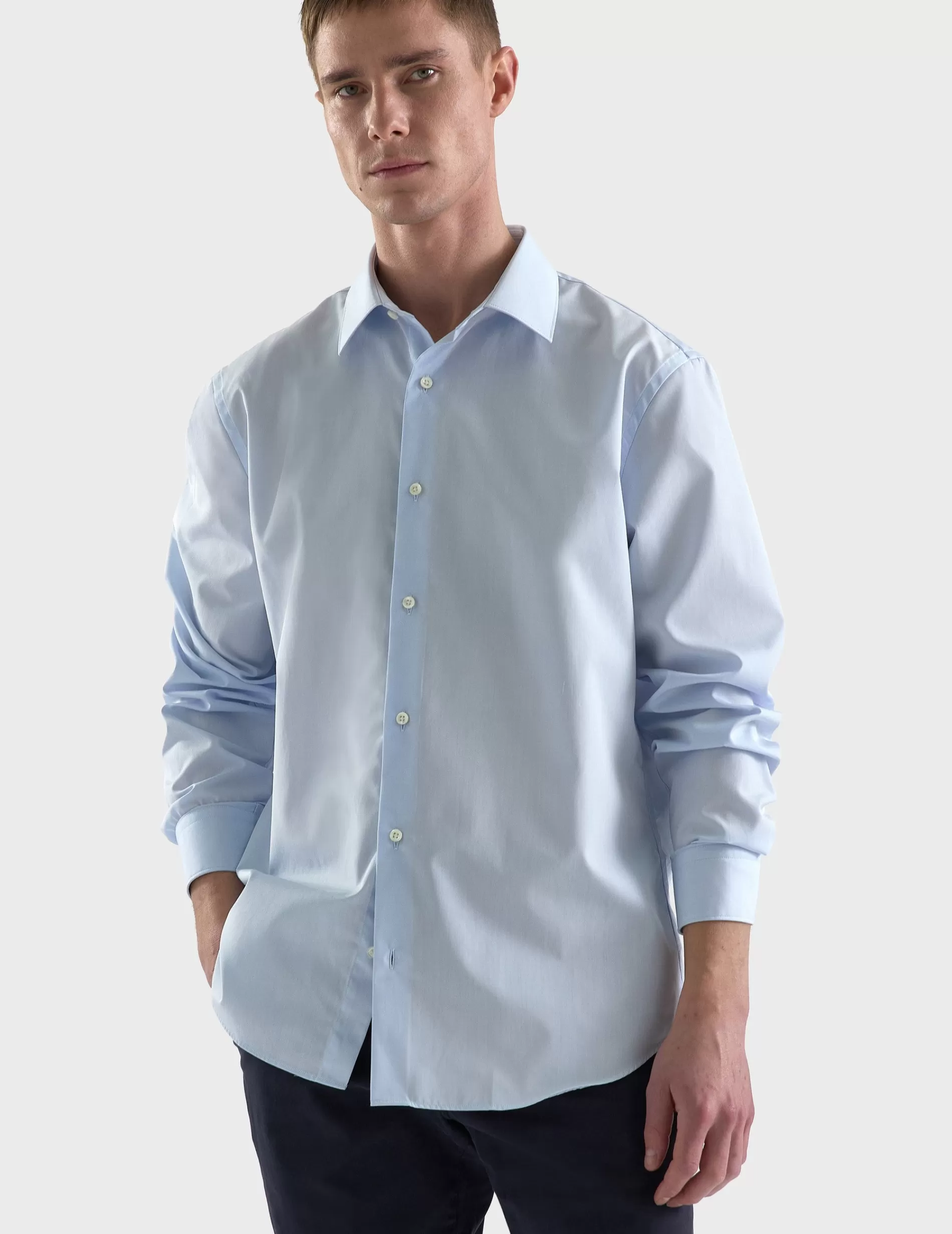 Figaret Paris Colors & Patterns·Blue Shirts | Styles·Formal Shirts | Chemise Semi-ajustée Voyage Bleue