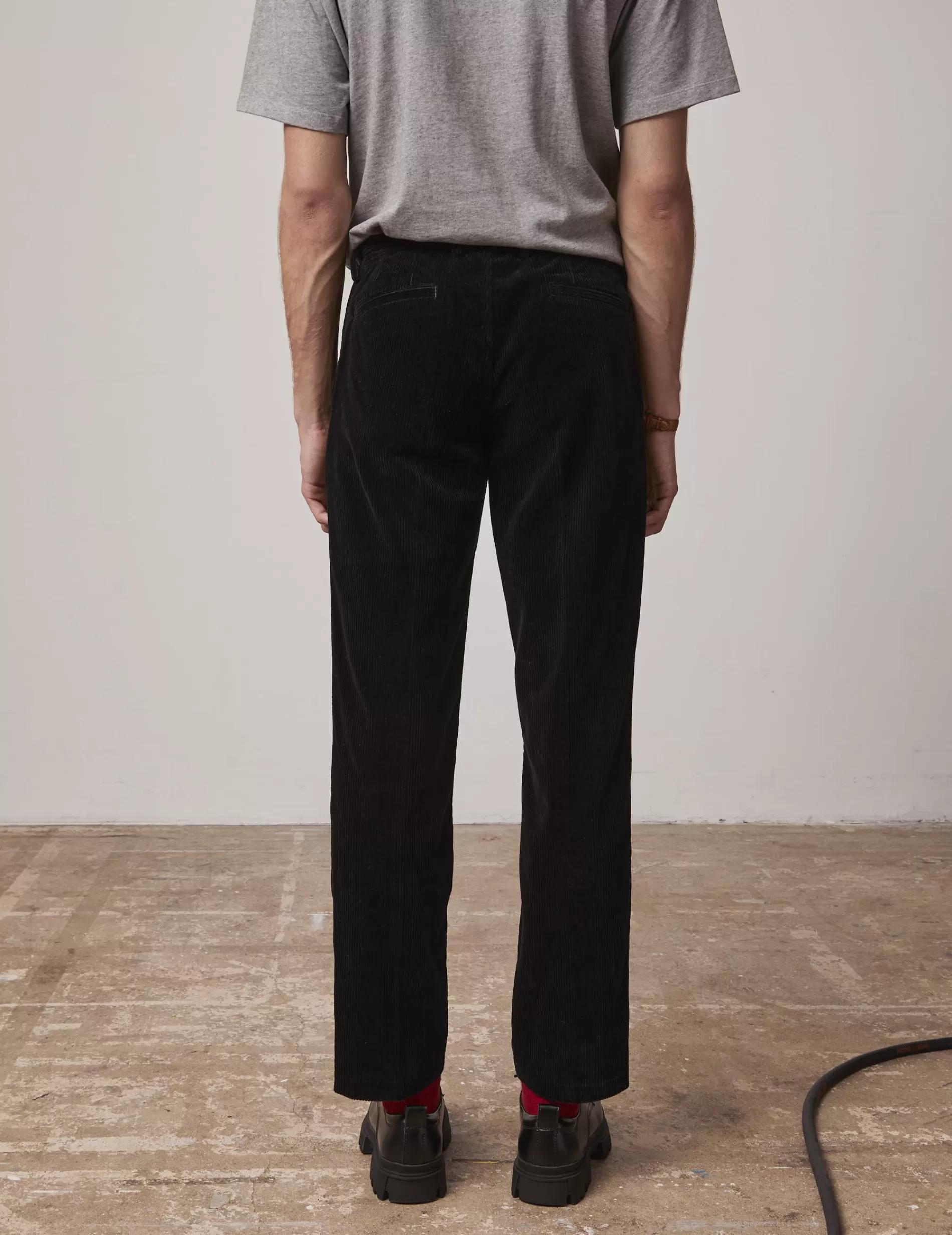 Figaret Paris Trousers | Chino Driss En Velours Noir
