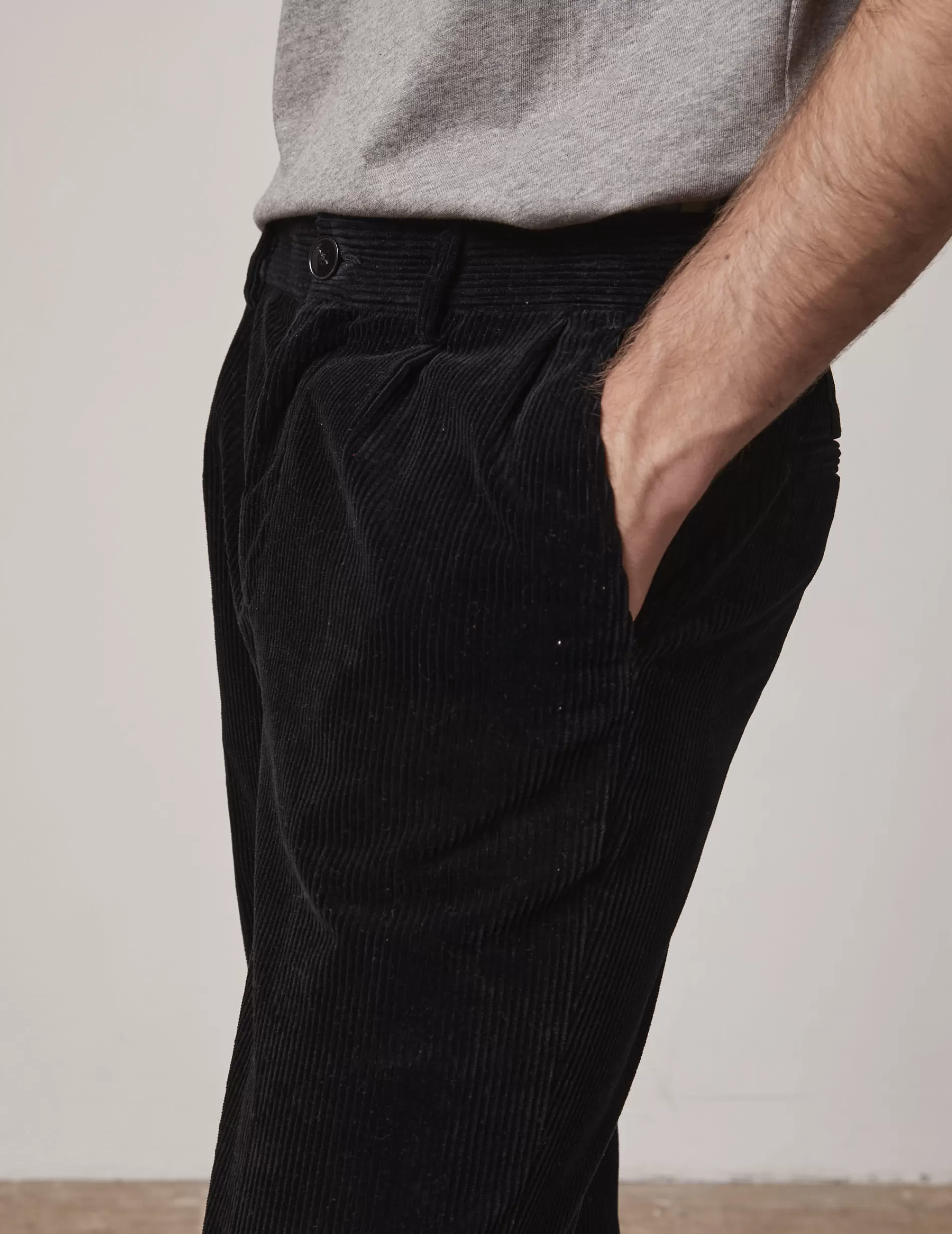 Figaret Paris Trousers | Chino Driss En Velours Noir