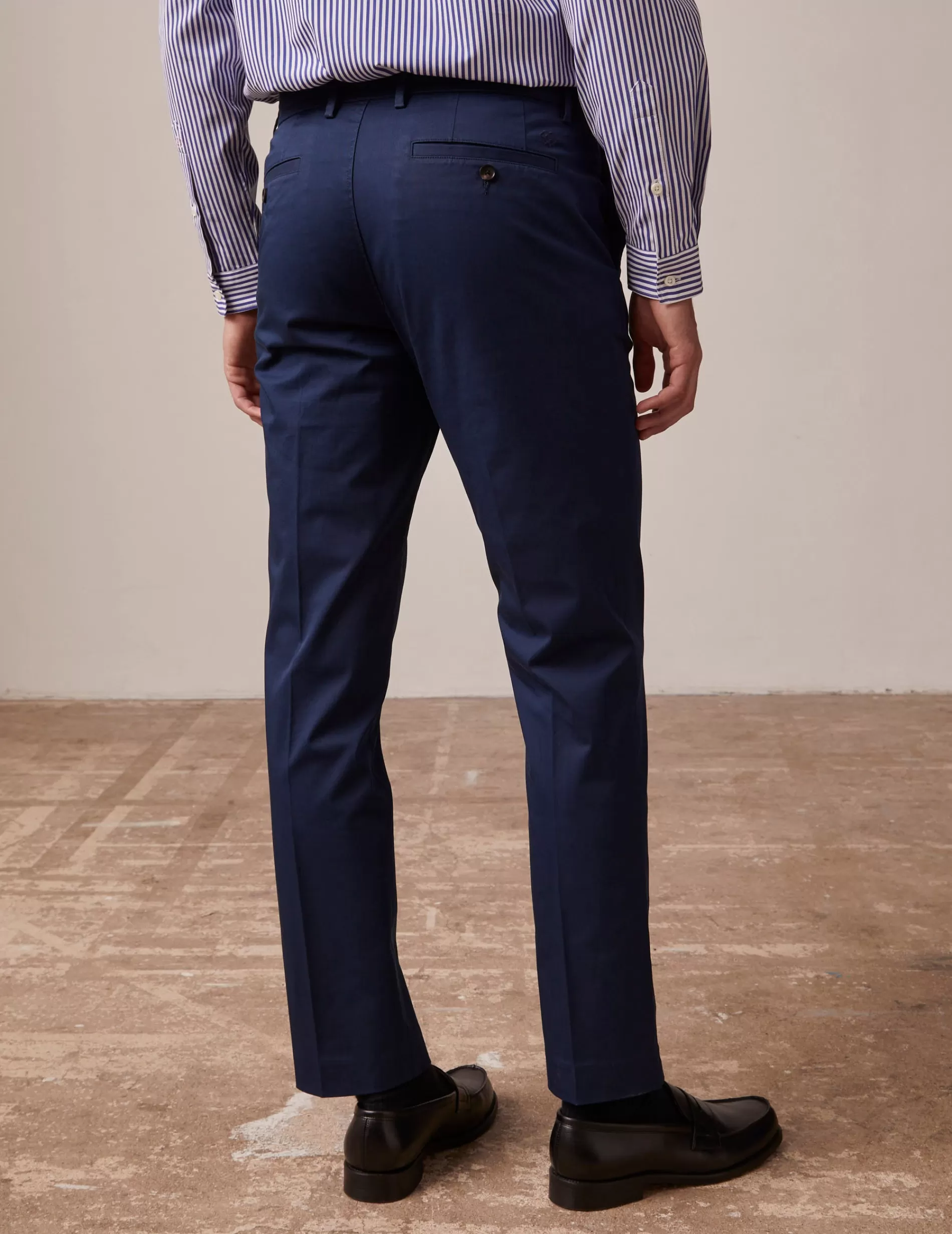 Figaret Paris Trousers | Chino Geofrey En Twill Bleu