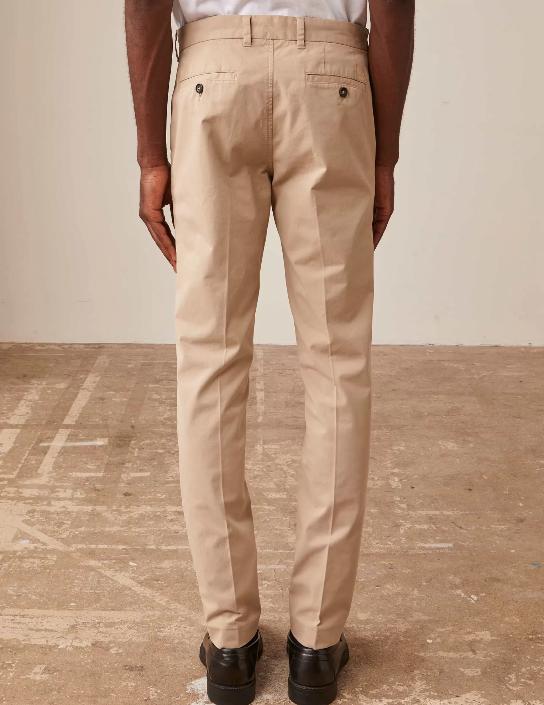Figaret Paris Trousers | Chino Maxence En Coton Beige Beige clair