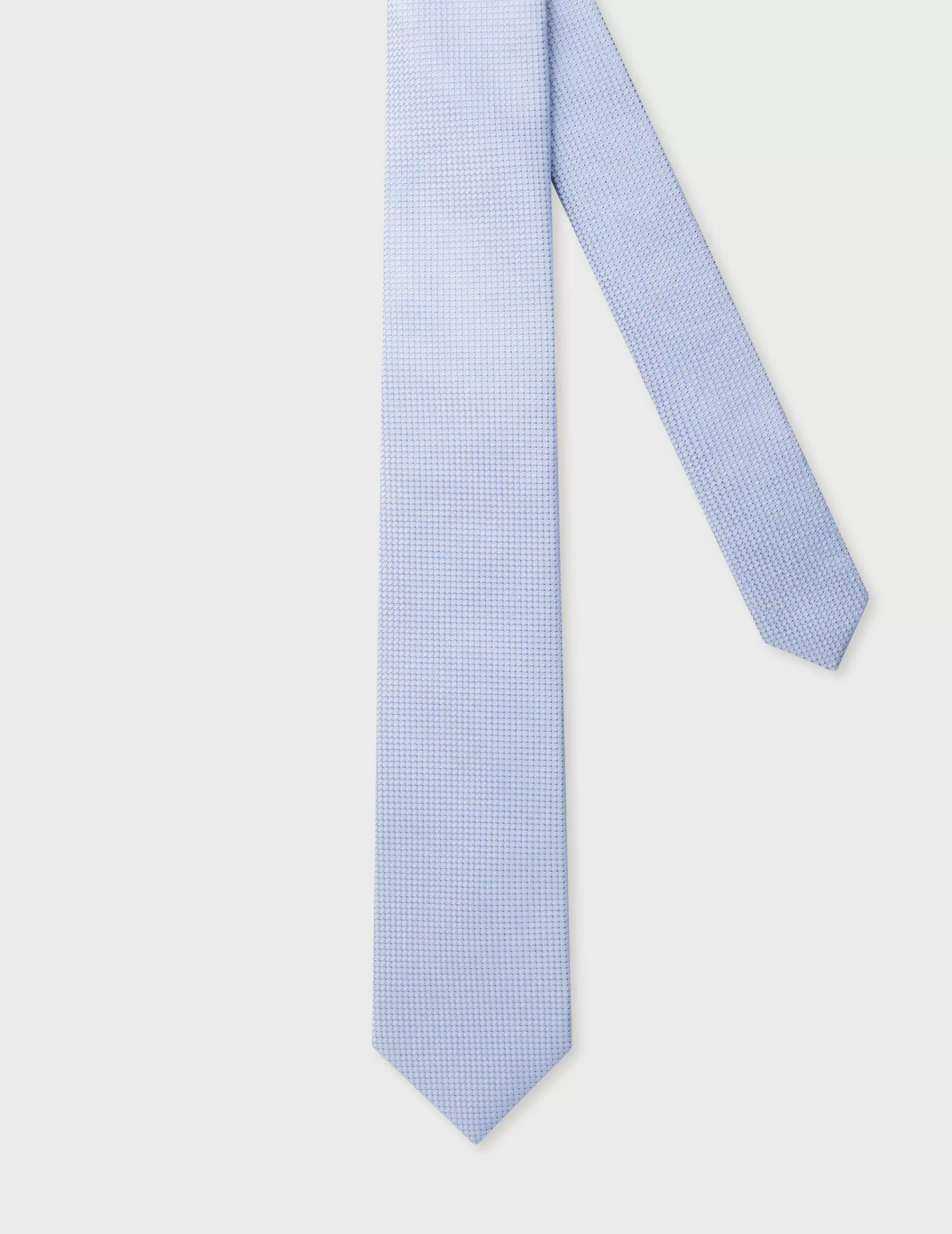 Figaret Paris Ties | Cravate En Soie Bleue Claire à Motifs