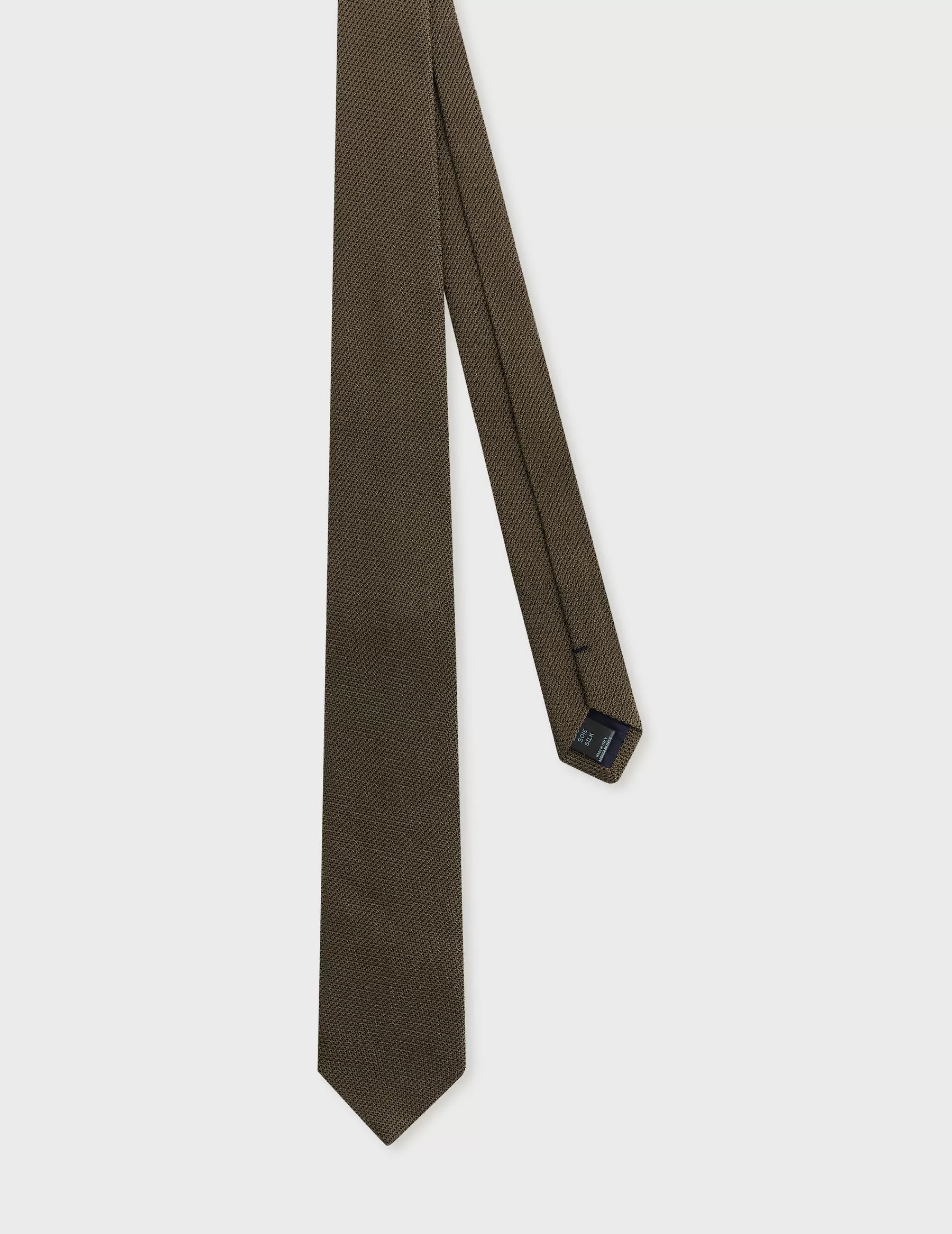 Figaret Paris Ties | Cravate En Soie Kaki