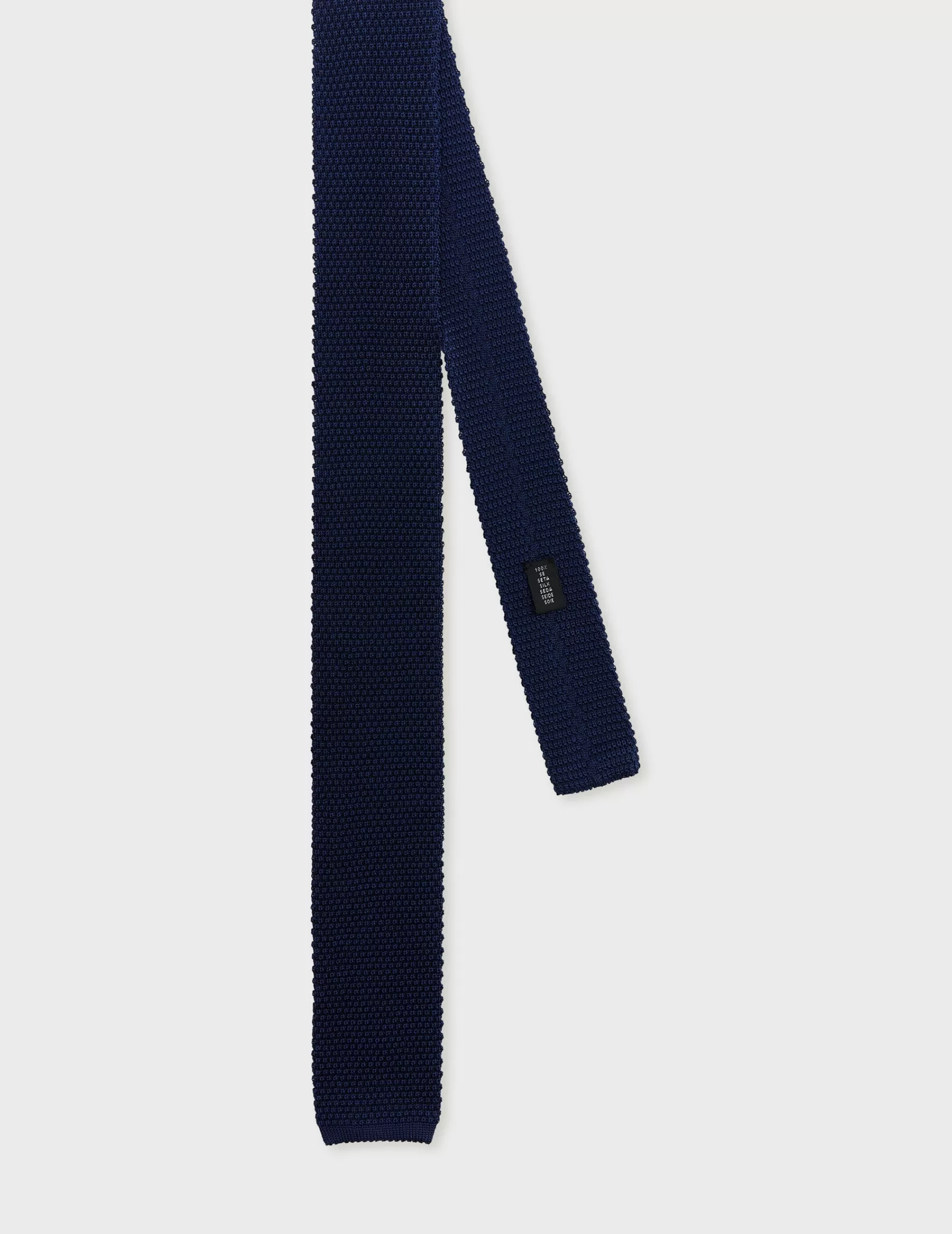 Figaret Paris Ties | Cravate En Tricot De Soie Marine