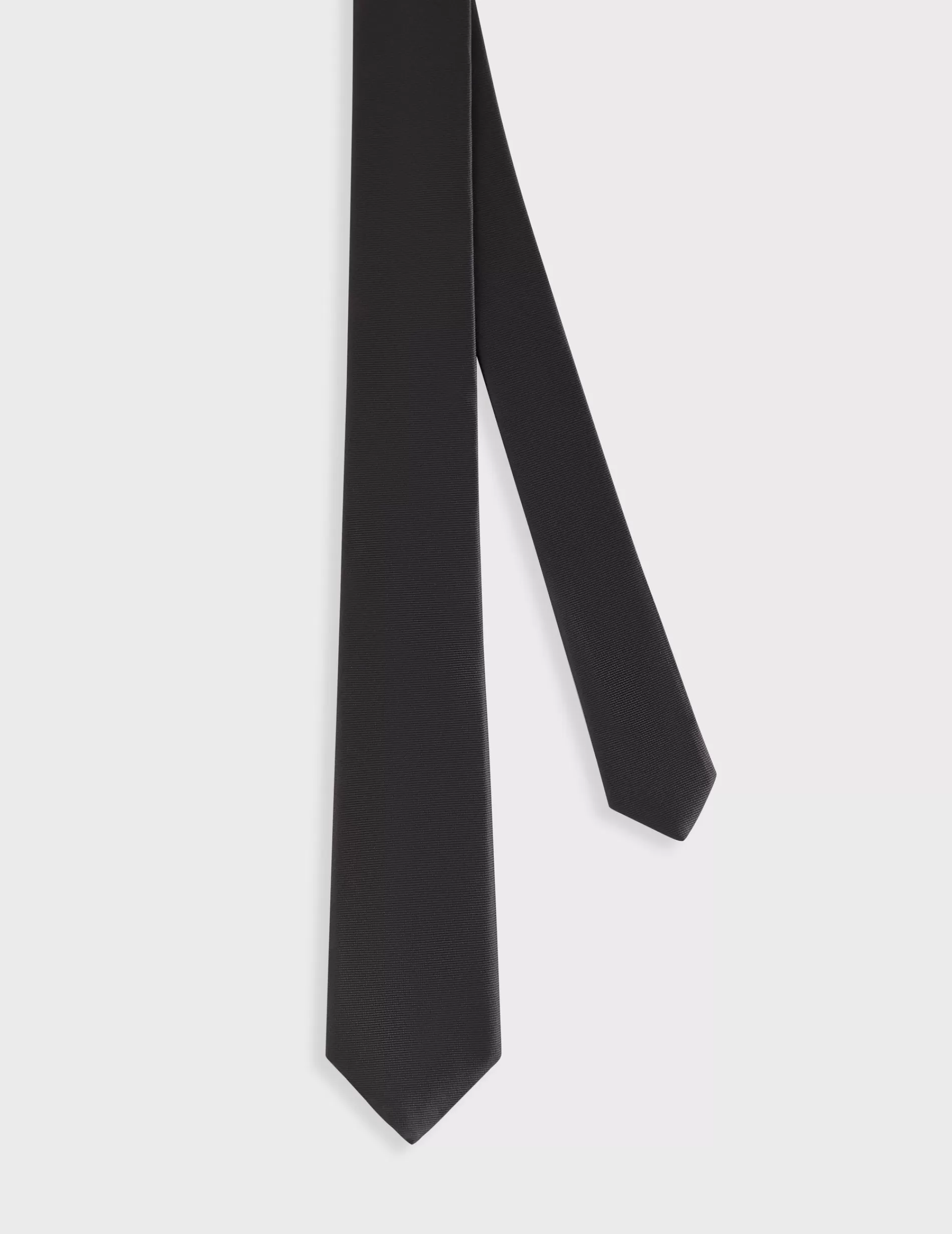 Figaret Paris Ties | Cravate En Twill De Soie Noire