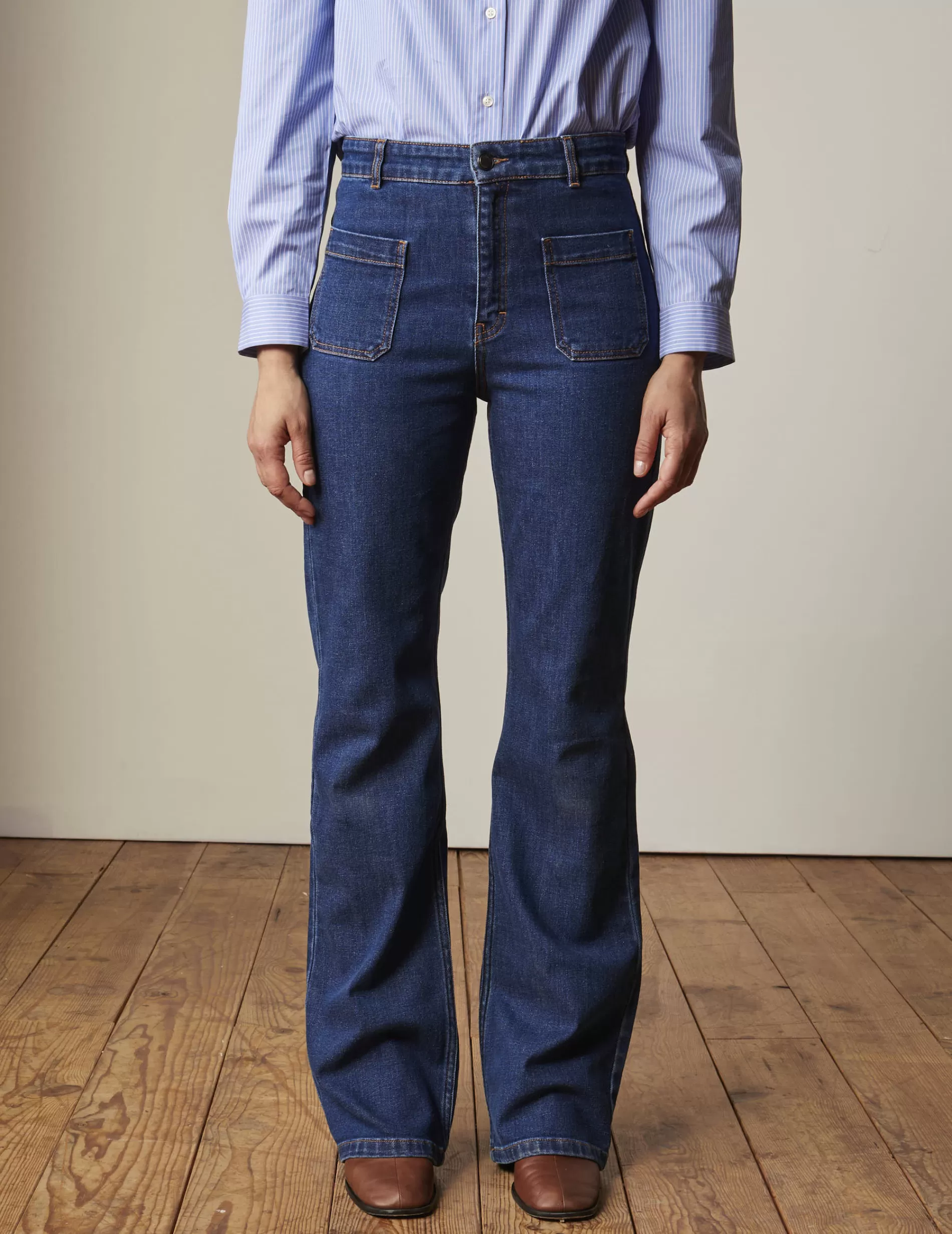 Figaret Paris Ready To Wear | Jean Flare Célia Bleu