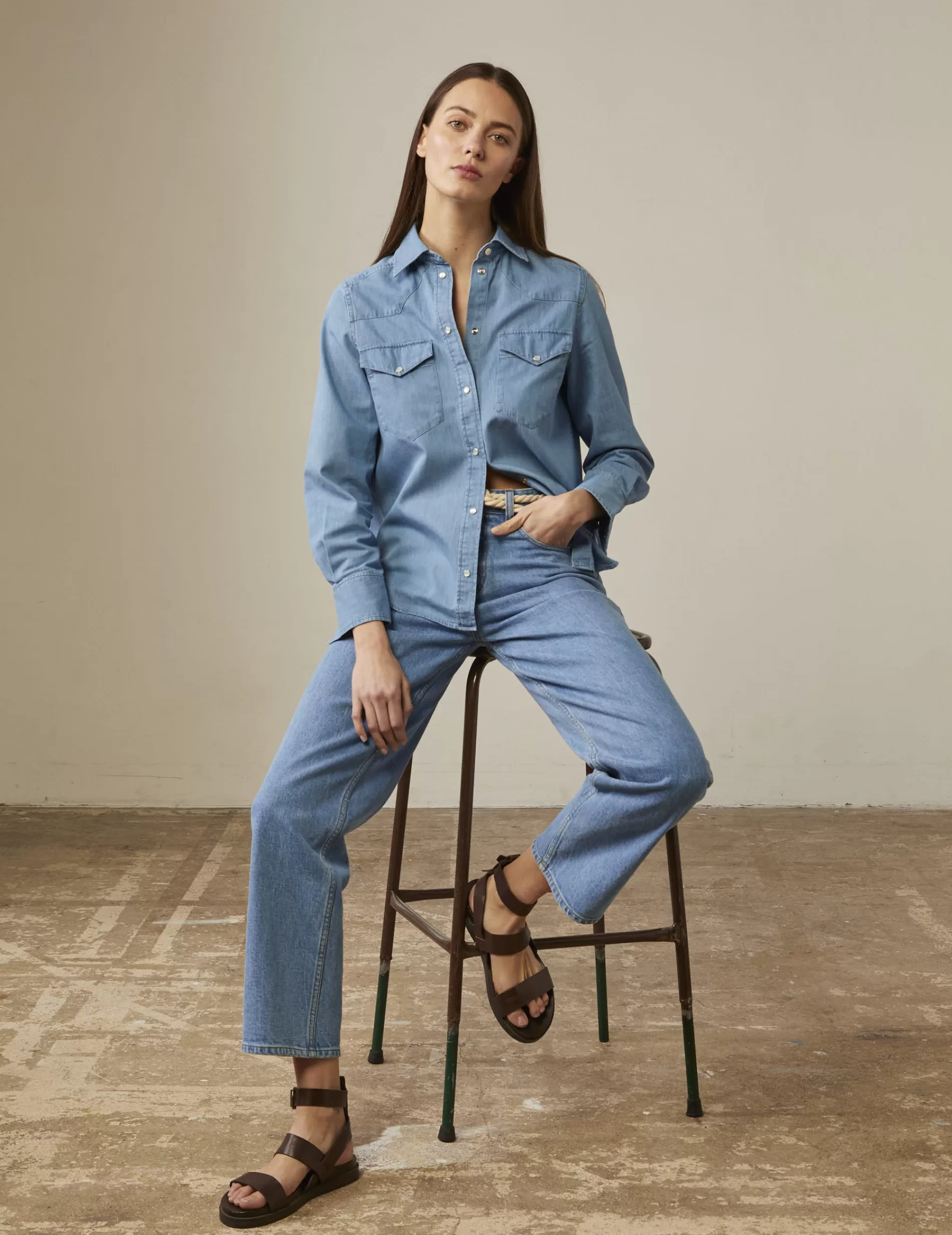 Figaret Paris Ready To Wear | Jean Henora En Denim Bleu