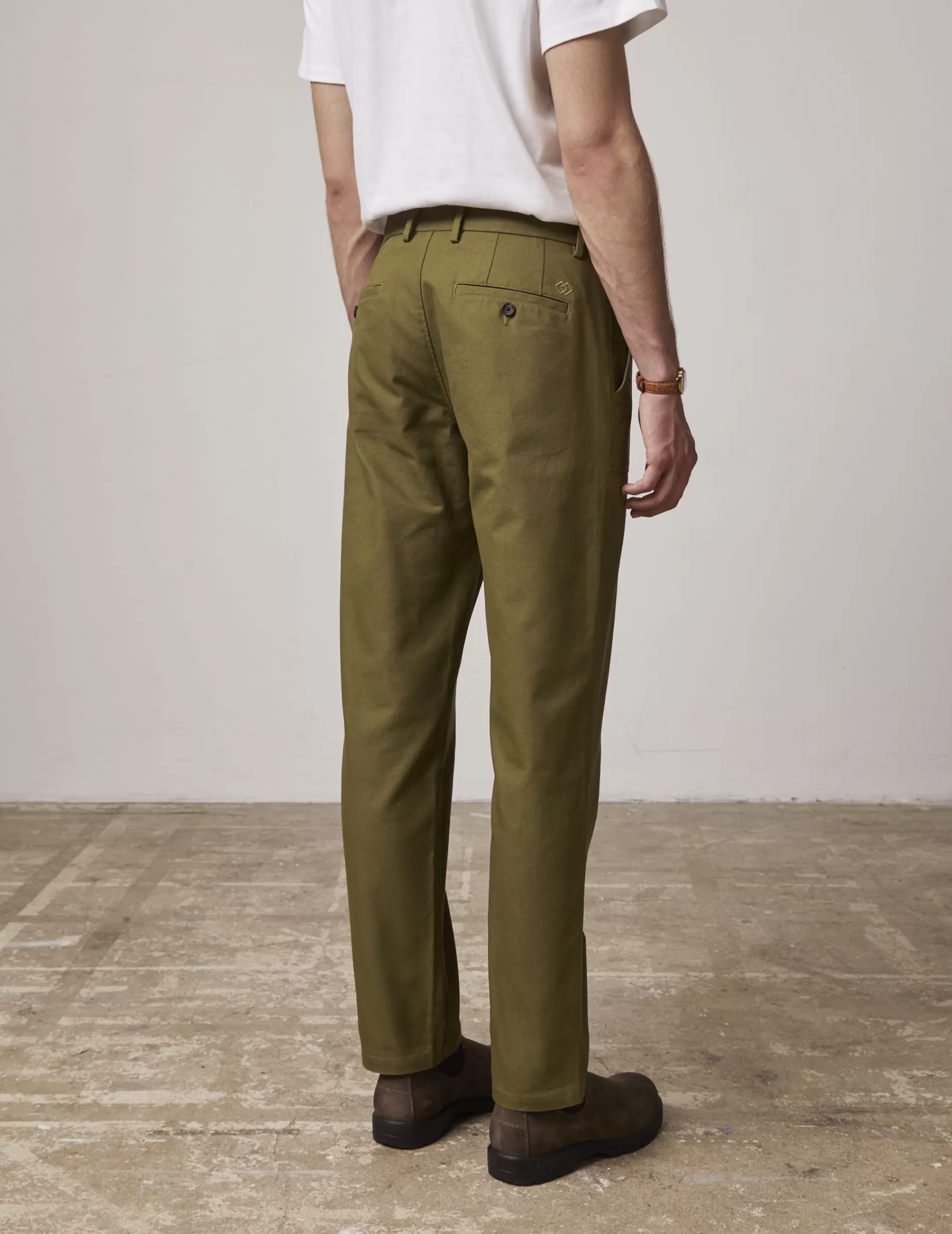 Figaret Paris Trousers | Pantalon Ignacio En Canvas De Coton Kaki