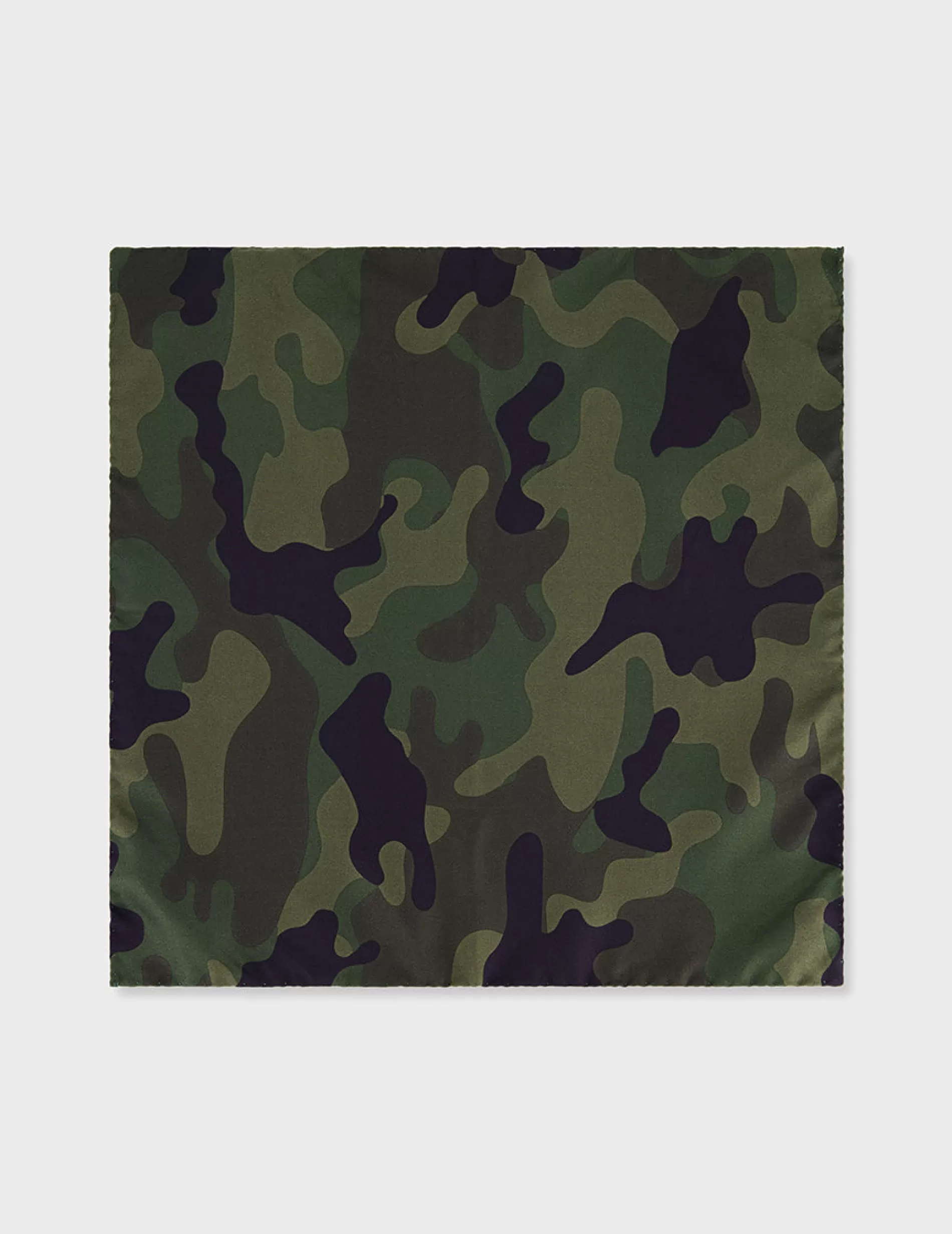 Figaret Paris Pocket Squares | Pochette En Soie à Motifs Camouflage Verts