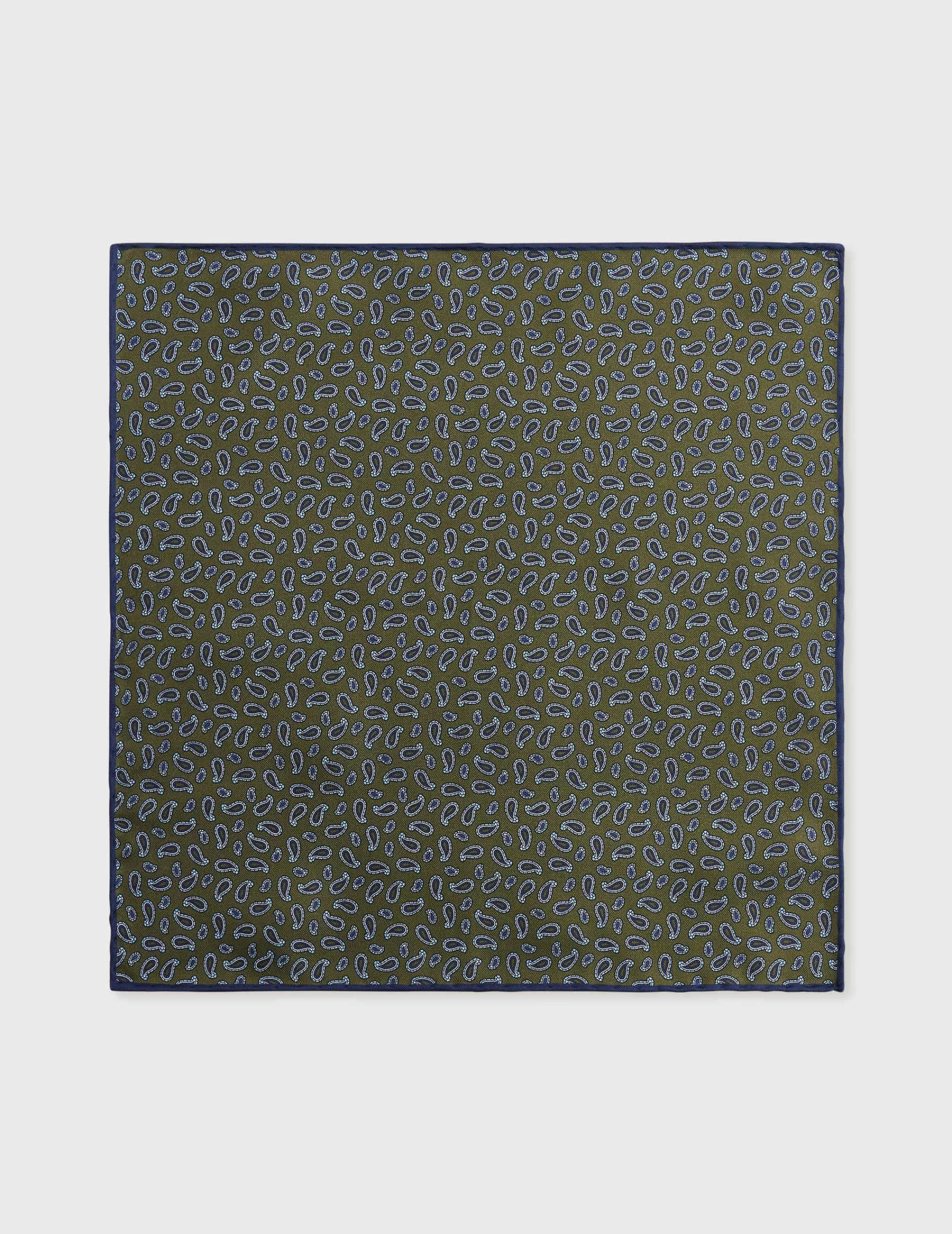 Figaret Paris Pocket Squares | Pochette En Twill à Motifs Kaki