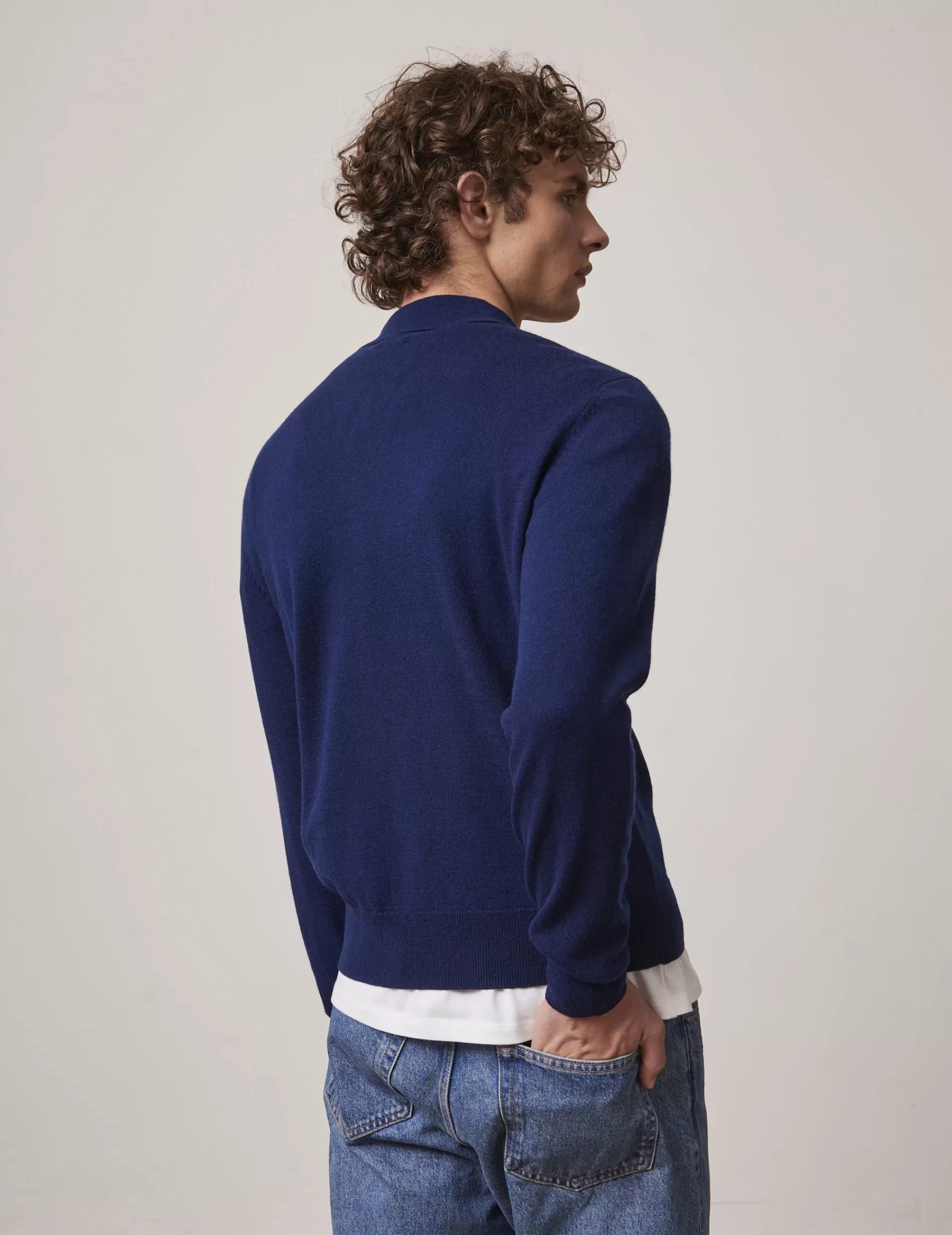 Figaret Paris Sweaters | Pull Ilian En Cachemire Et Laine Bleu Marine