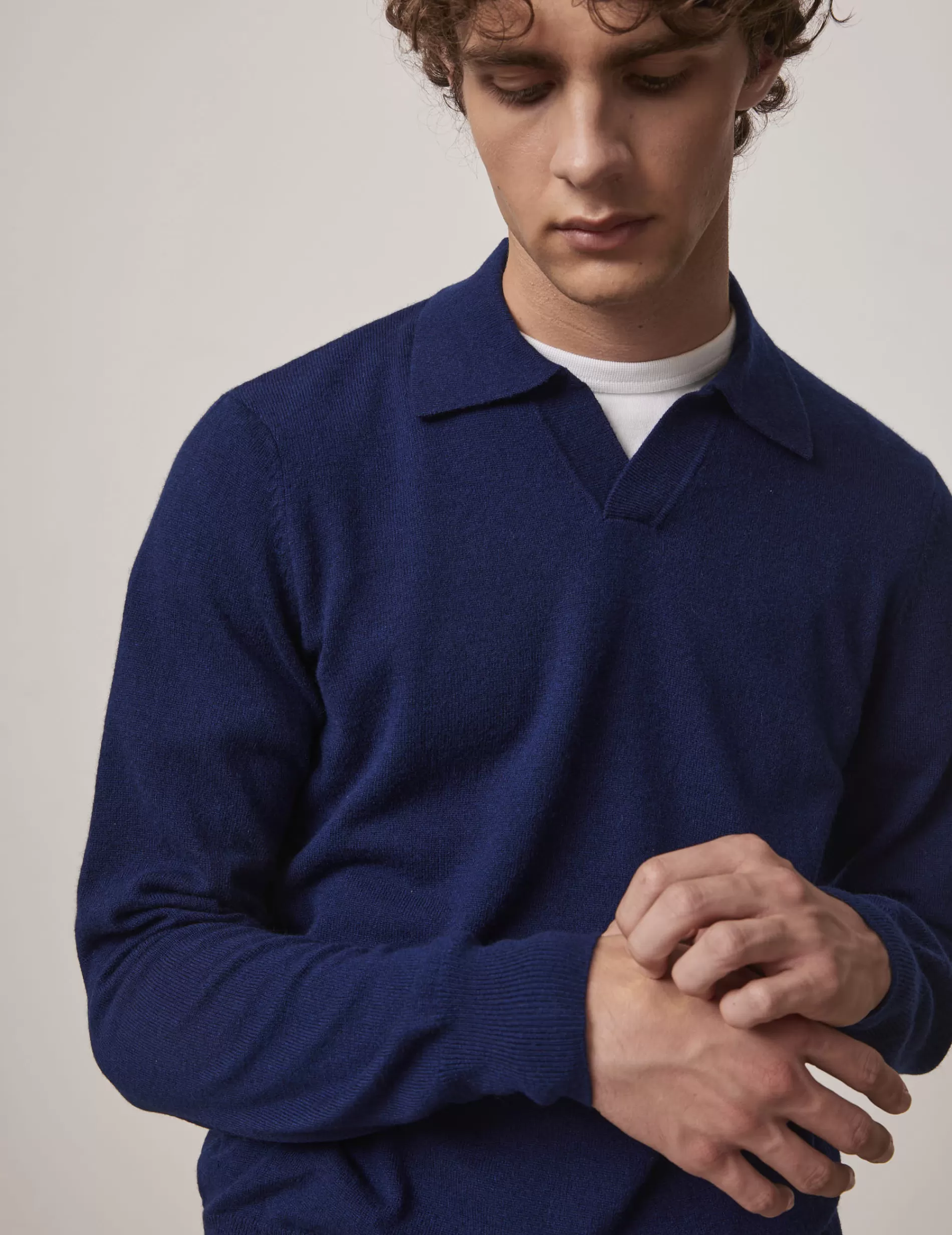 Figaret Paris Sweaters | Pull Ilian En Cachemire Et Laine Bleu Marine