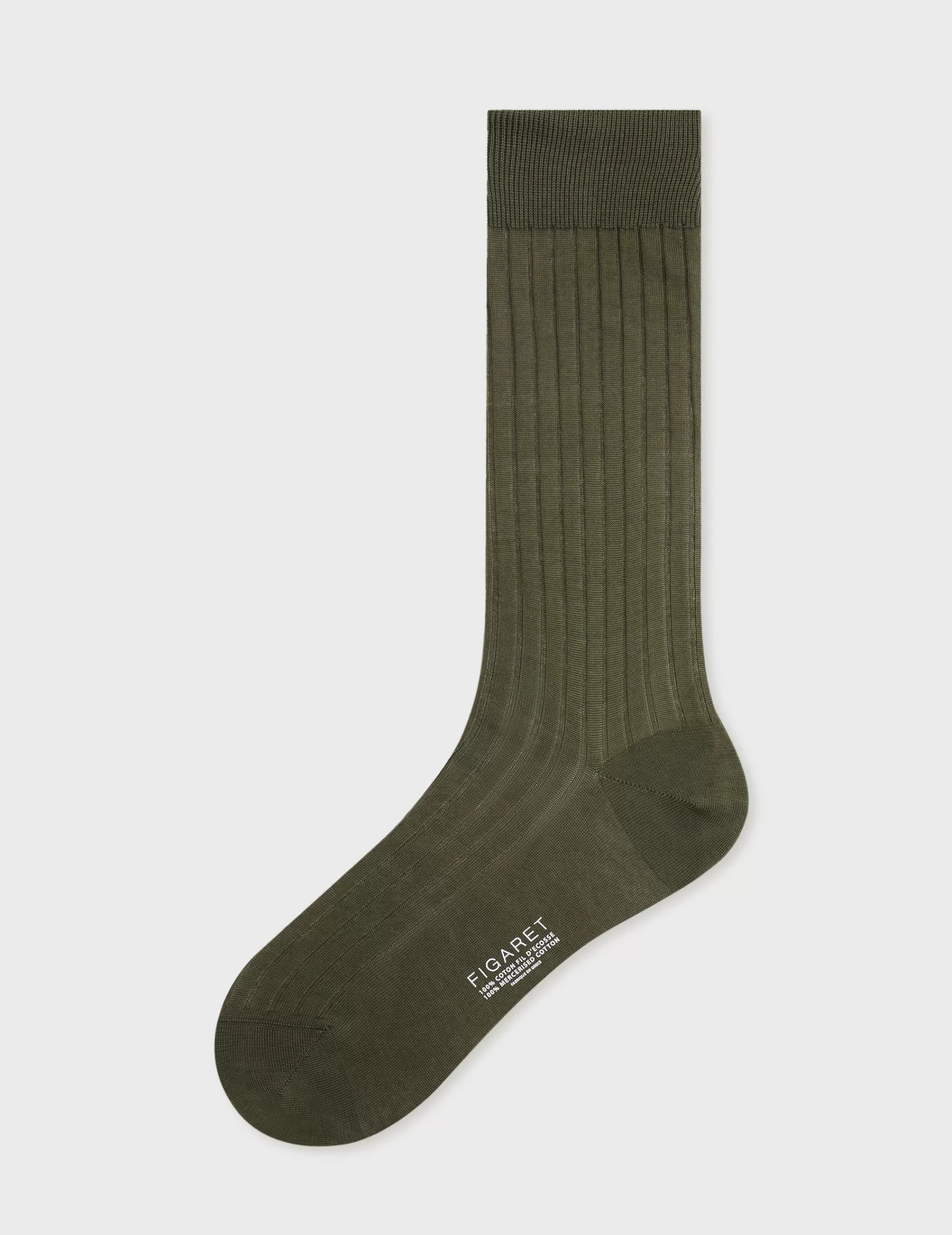 Figaret Paris Socks | Semainier De 5 Chaussettes Côtelées Unies En Double Fil D'Ecosse