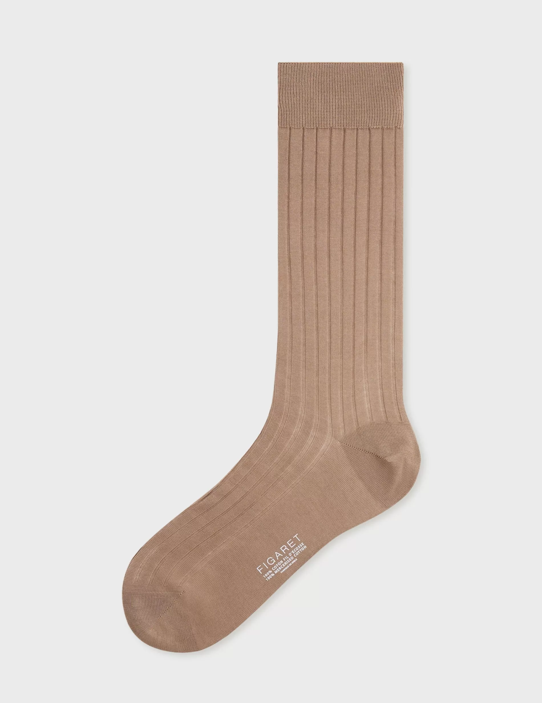 Figaret Paris Socks | Semainier De 5 Chaussettes Côtelées Unies En Double Fil D'Ecosse