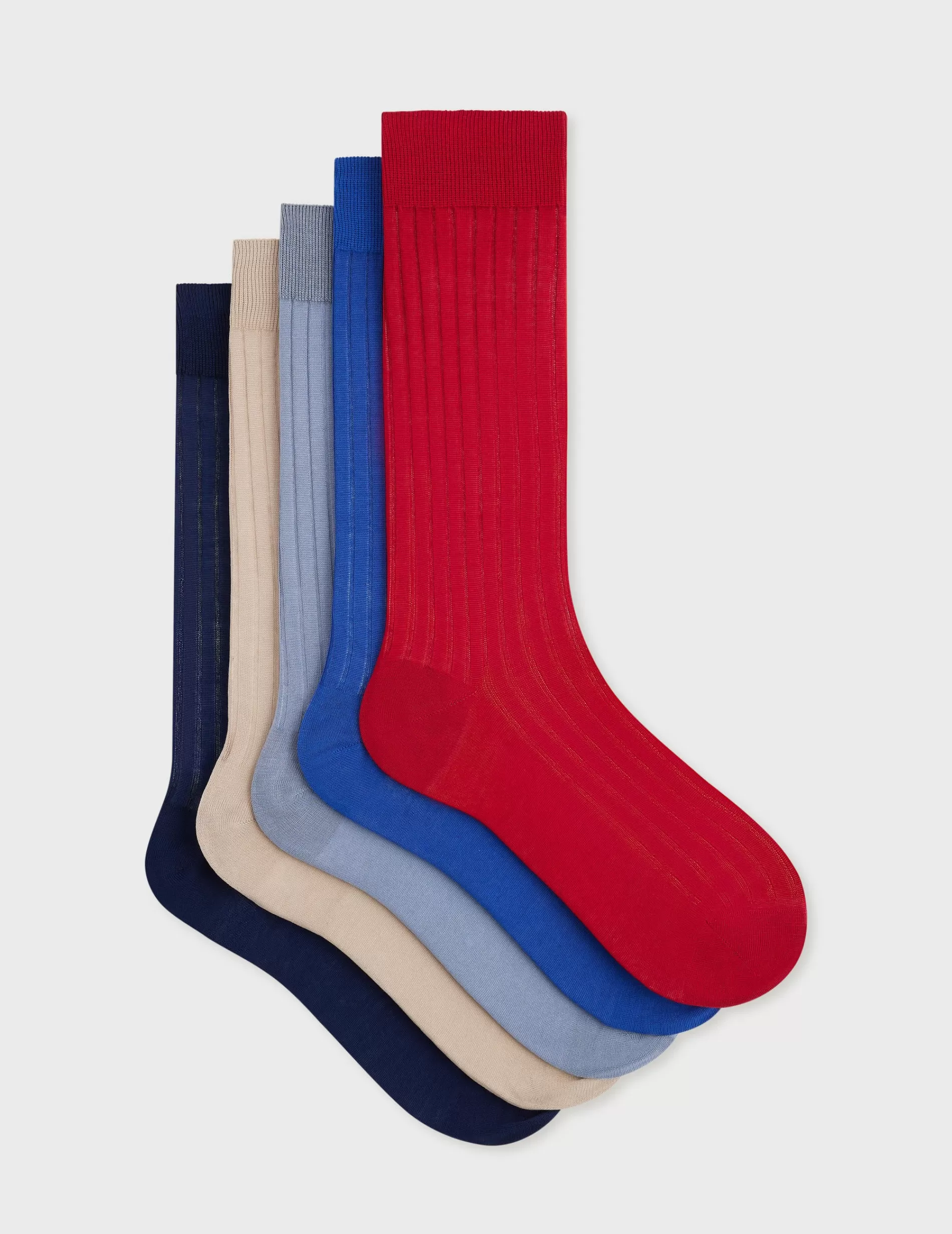 Figaret Paris Socks | Semainier De Chaussettes En Double Fil D'Ecosse