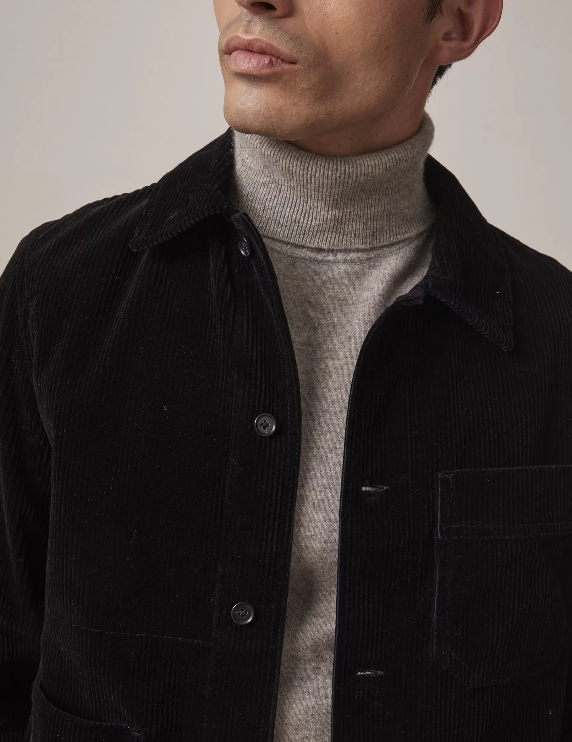 Figaret Paris Outerwear | Overshirts | Surchemise Badie En Velours Noir
