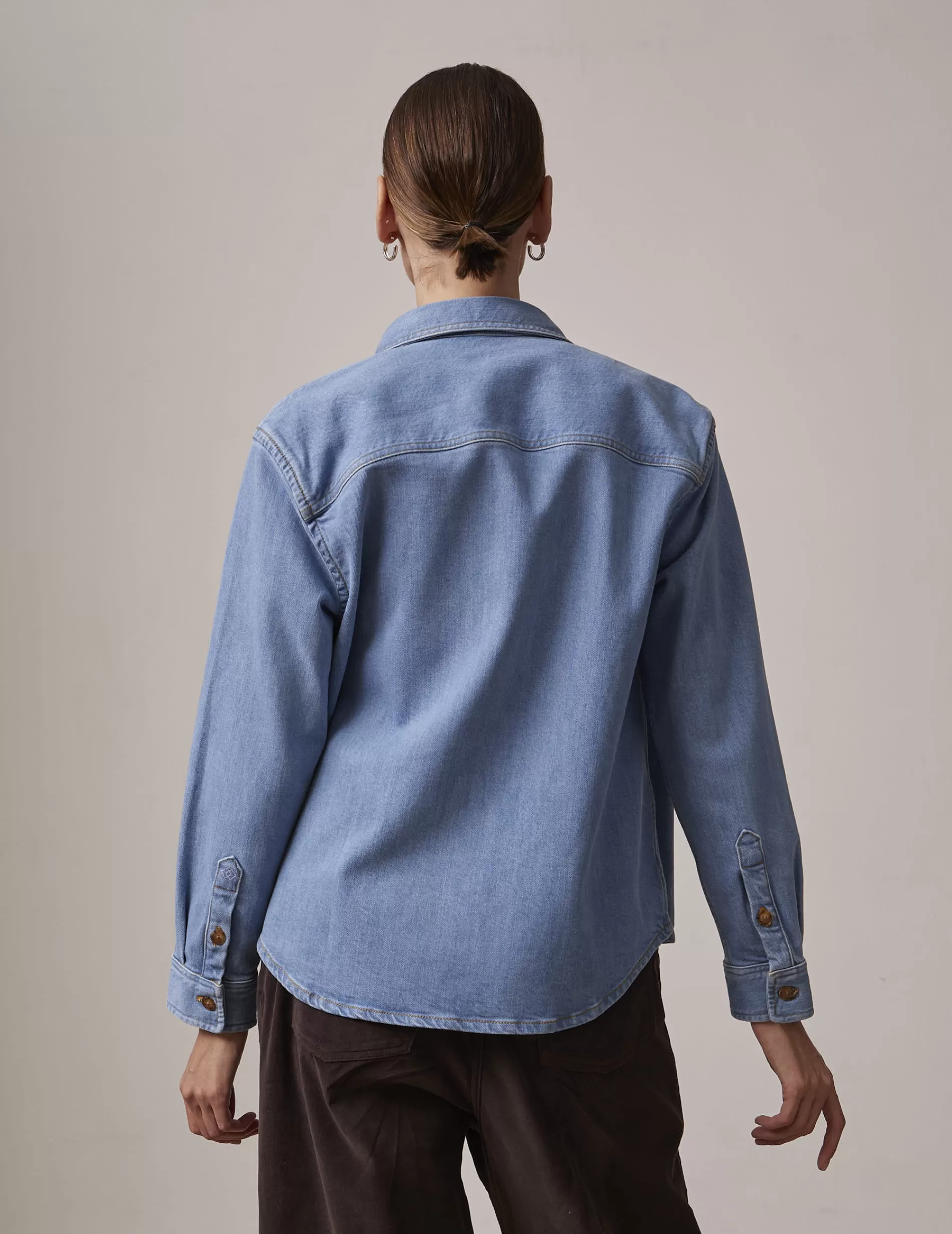 Figaret Paris Ready To Wear | Surchemise Ingrid En Denim Bleu