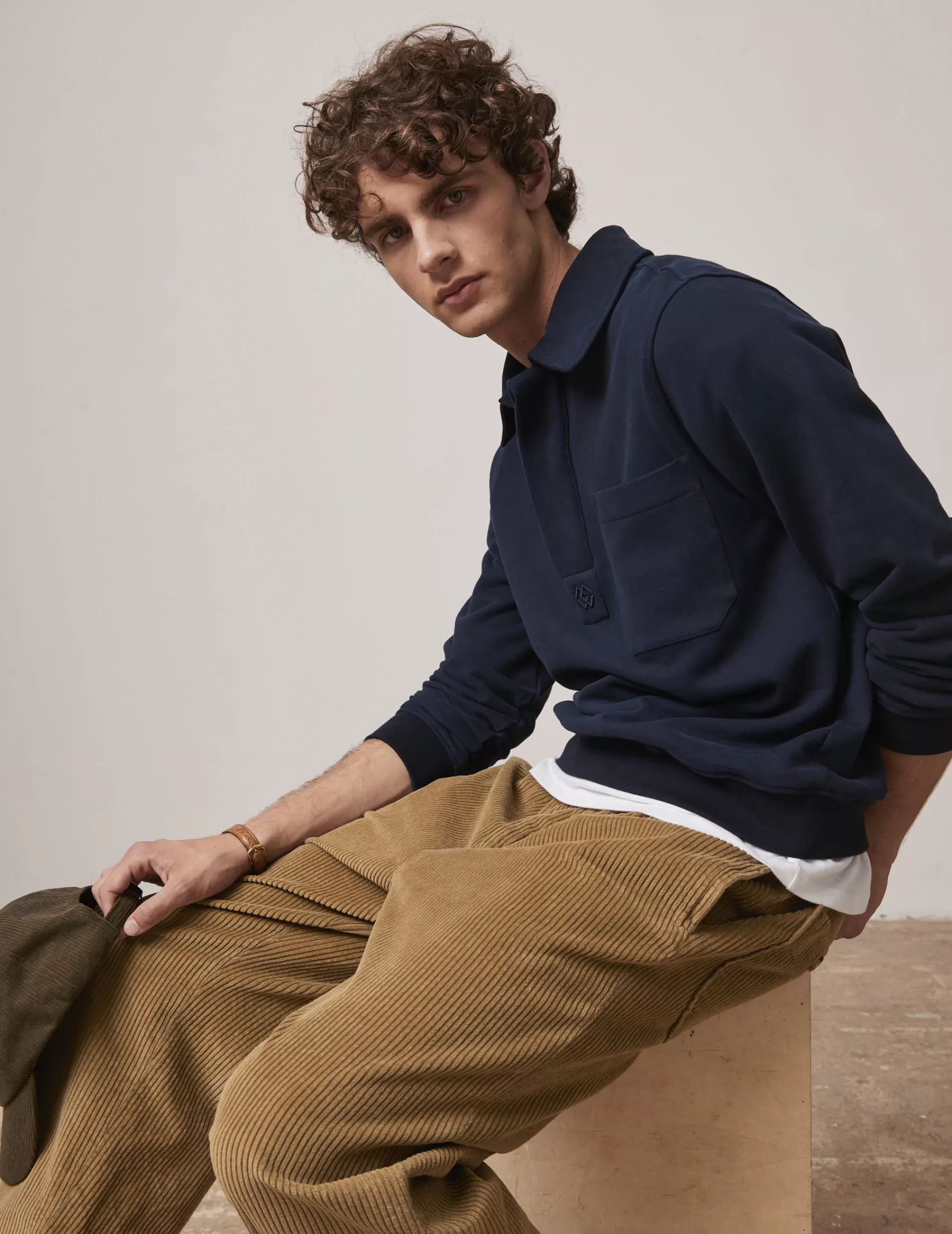 Figaret Paris Sweaters | Sweat Ivanhoé En Molleton Marine