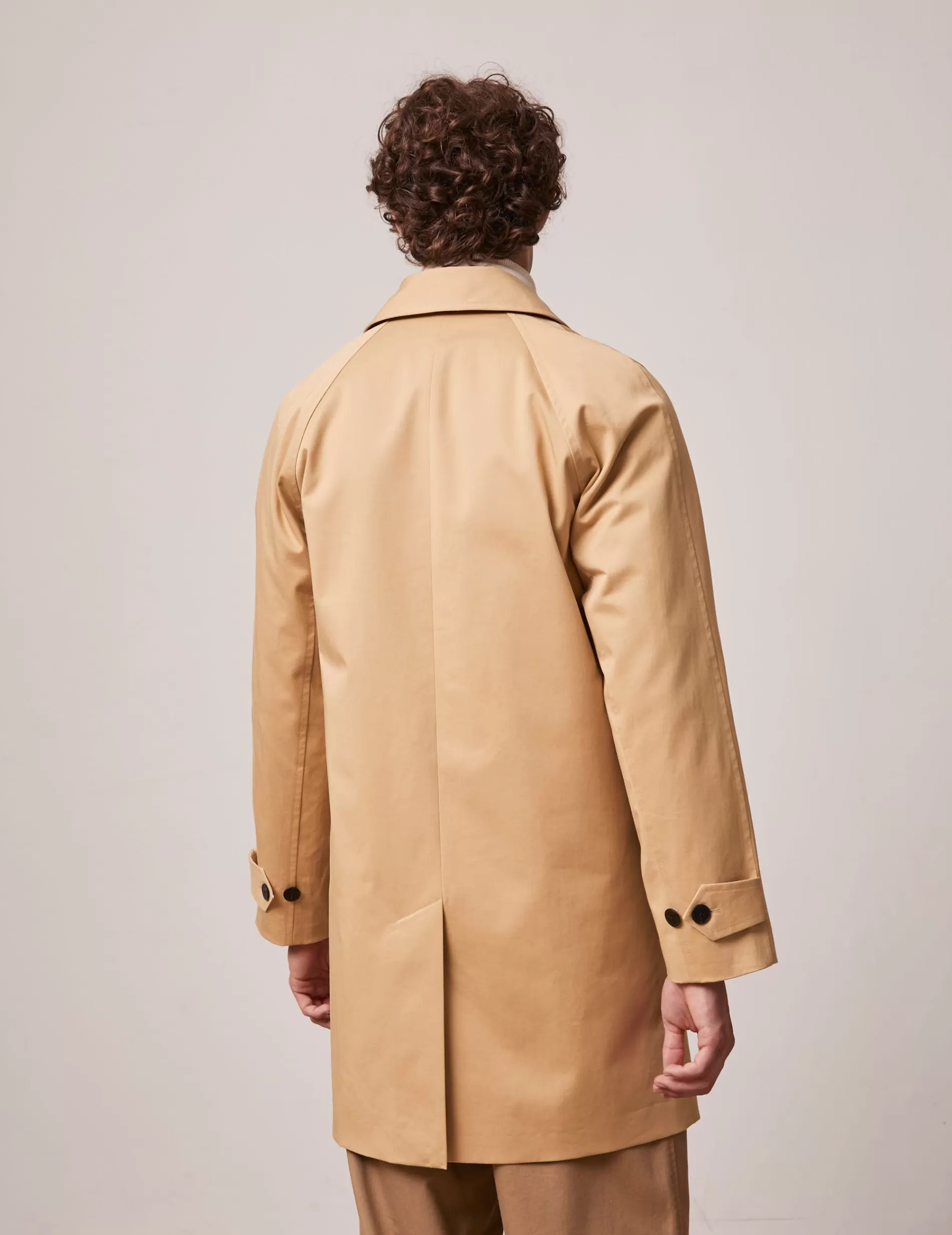 Figaret Paris Outerwear | Trench Hermano En Twill Beige